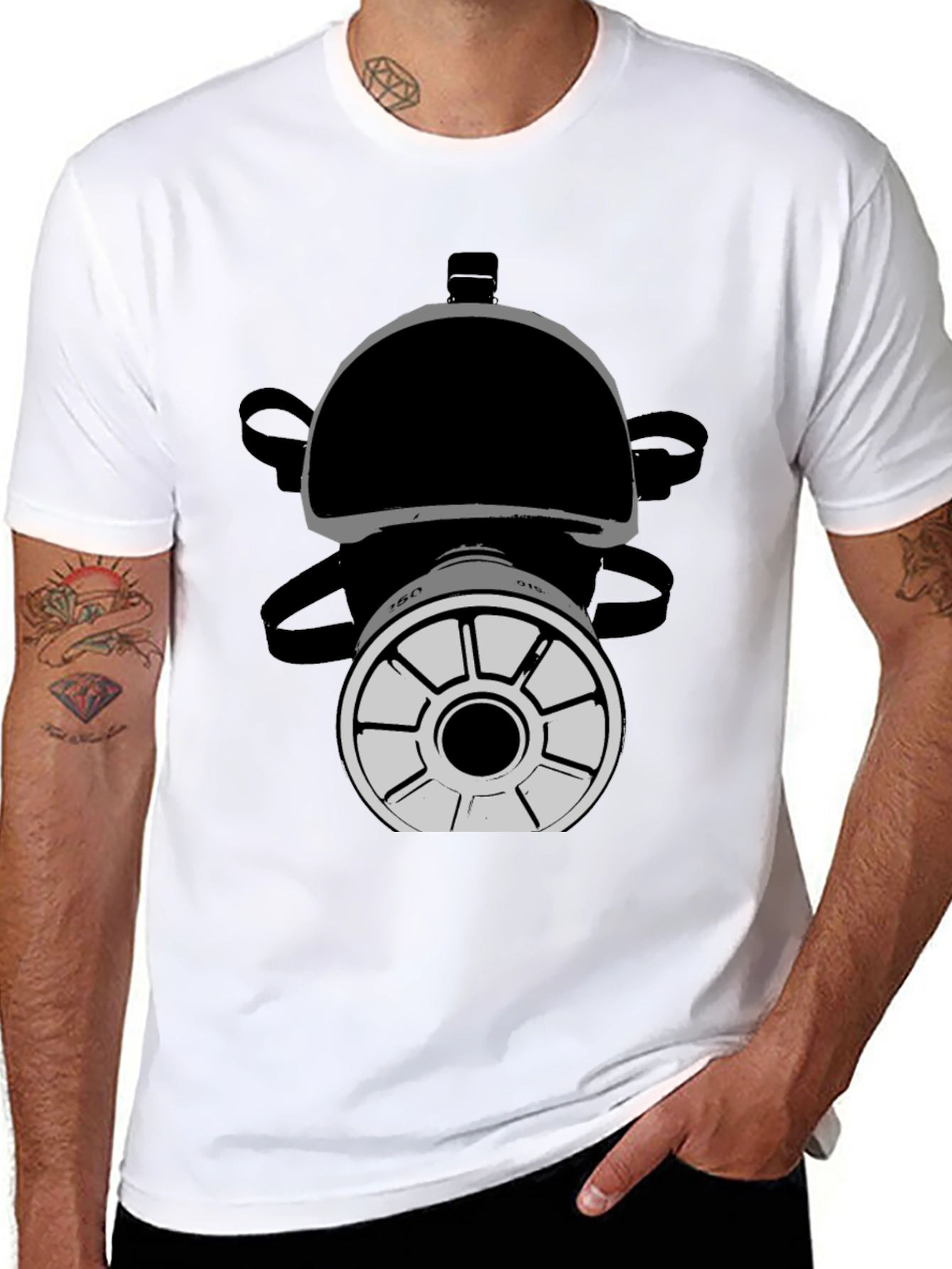 Gas Mask Graphic Tee - Bold Statement Shirt