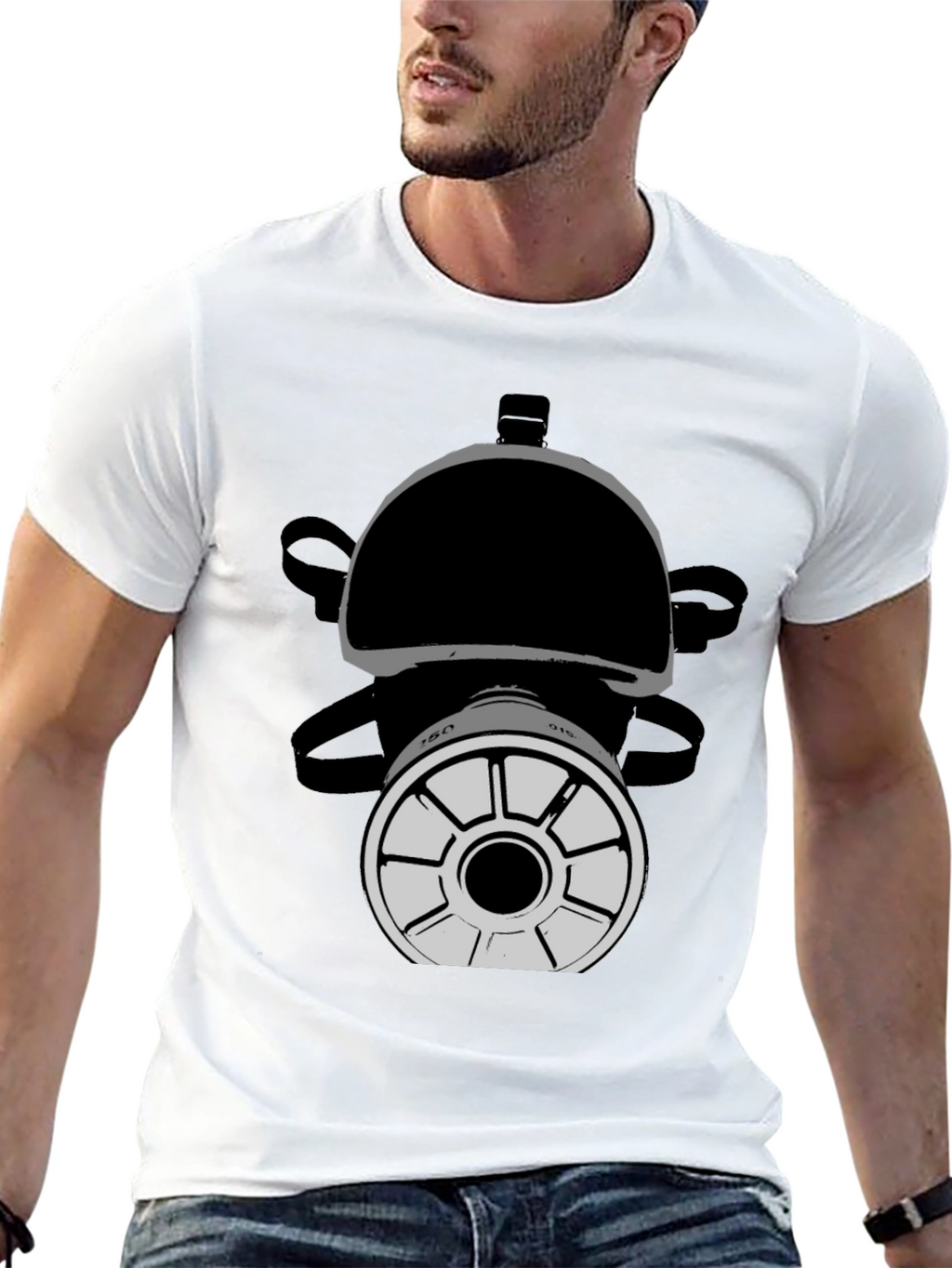 Gas Mask Graphic Tee - Bold Statement Shirt