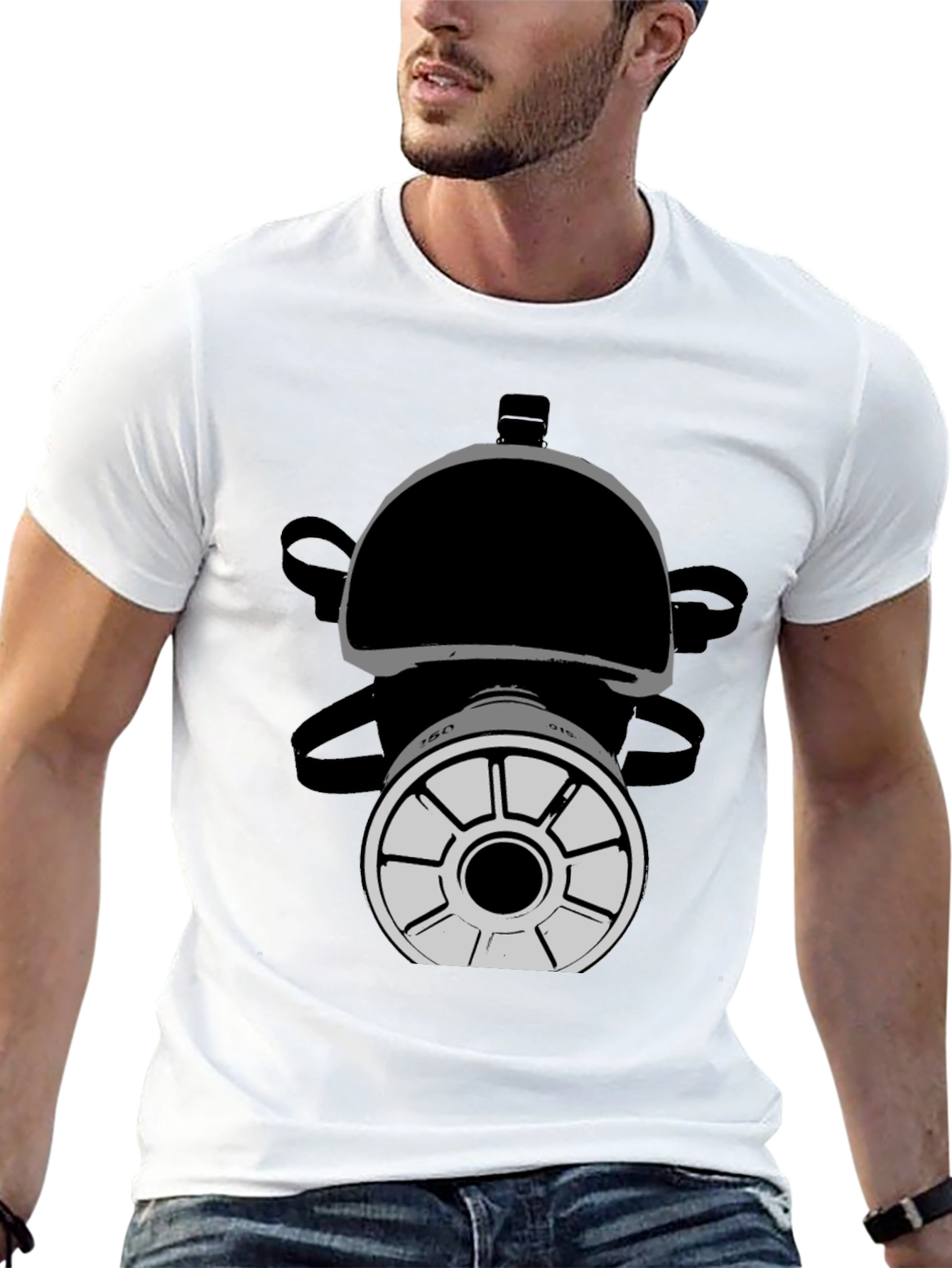 Gas Mask Graphic Tee - Bold Statement Shirt