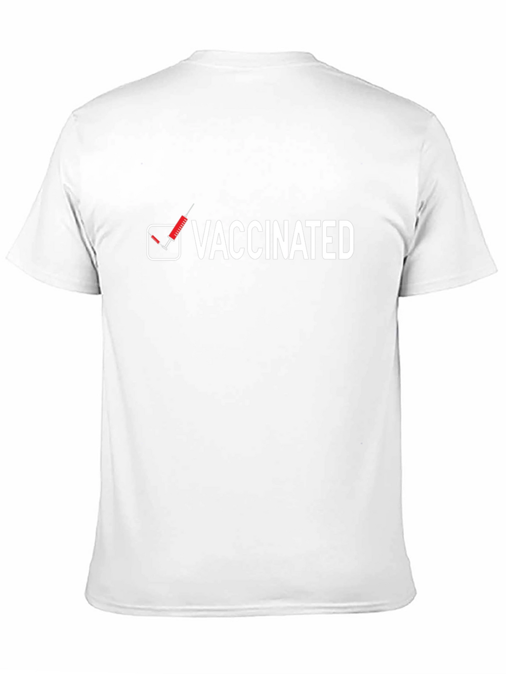 Vaccinated T-Shirt -  Black Crew Neck Top