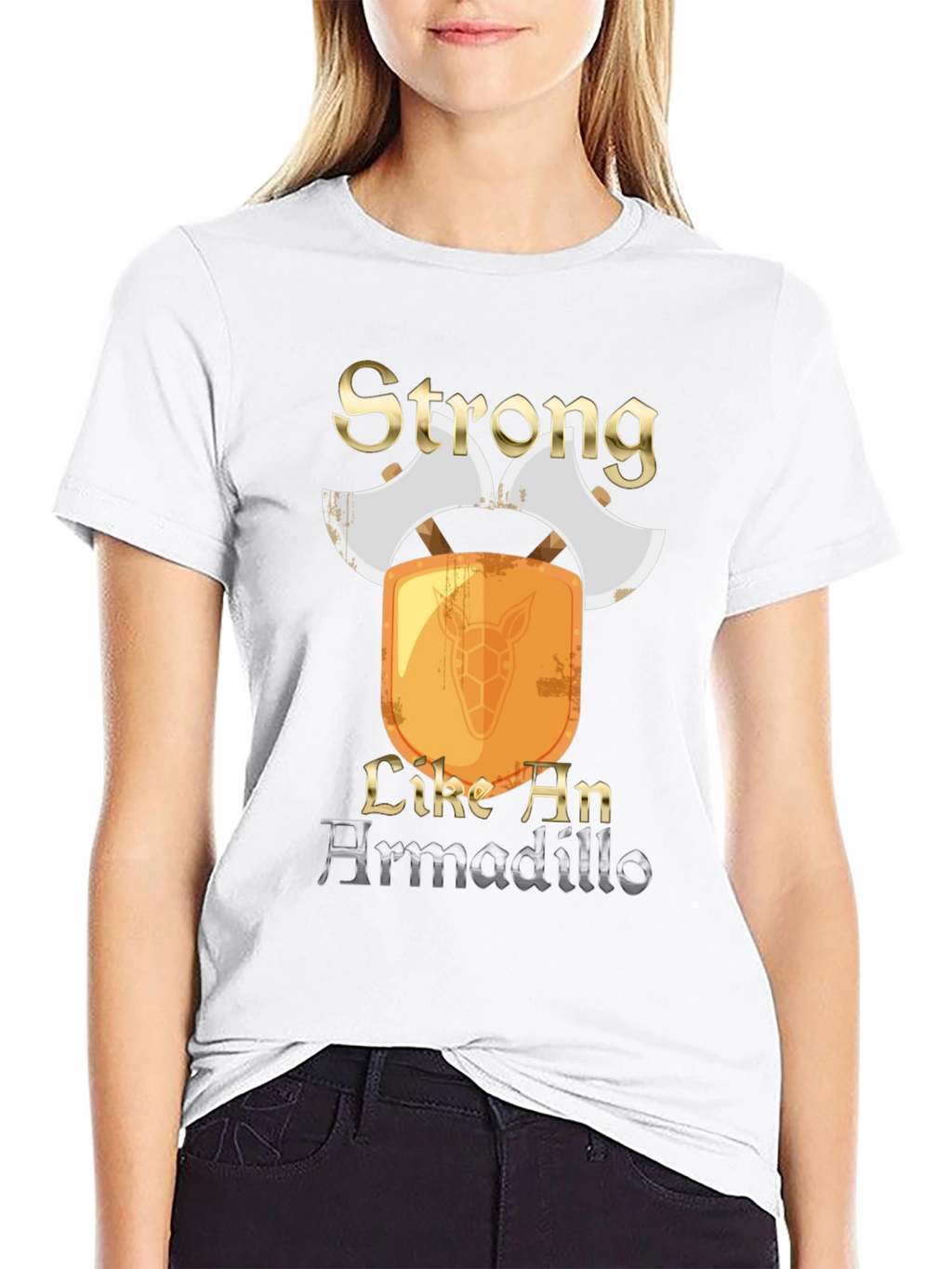 Strong Like An Armadillo Mens T-Shirt