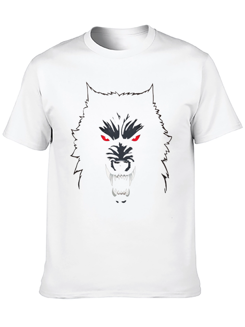 Mens Black Wolf Graphic T-Shirt
