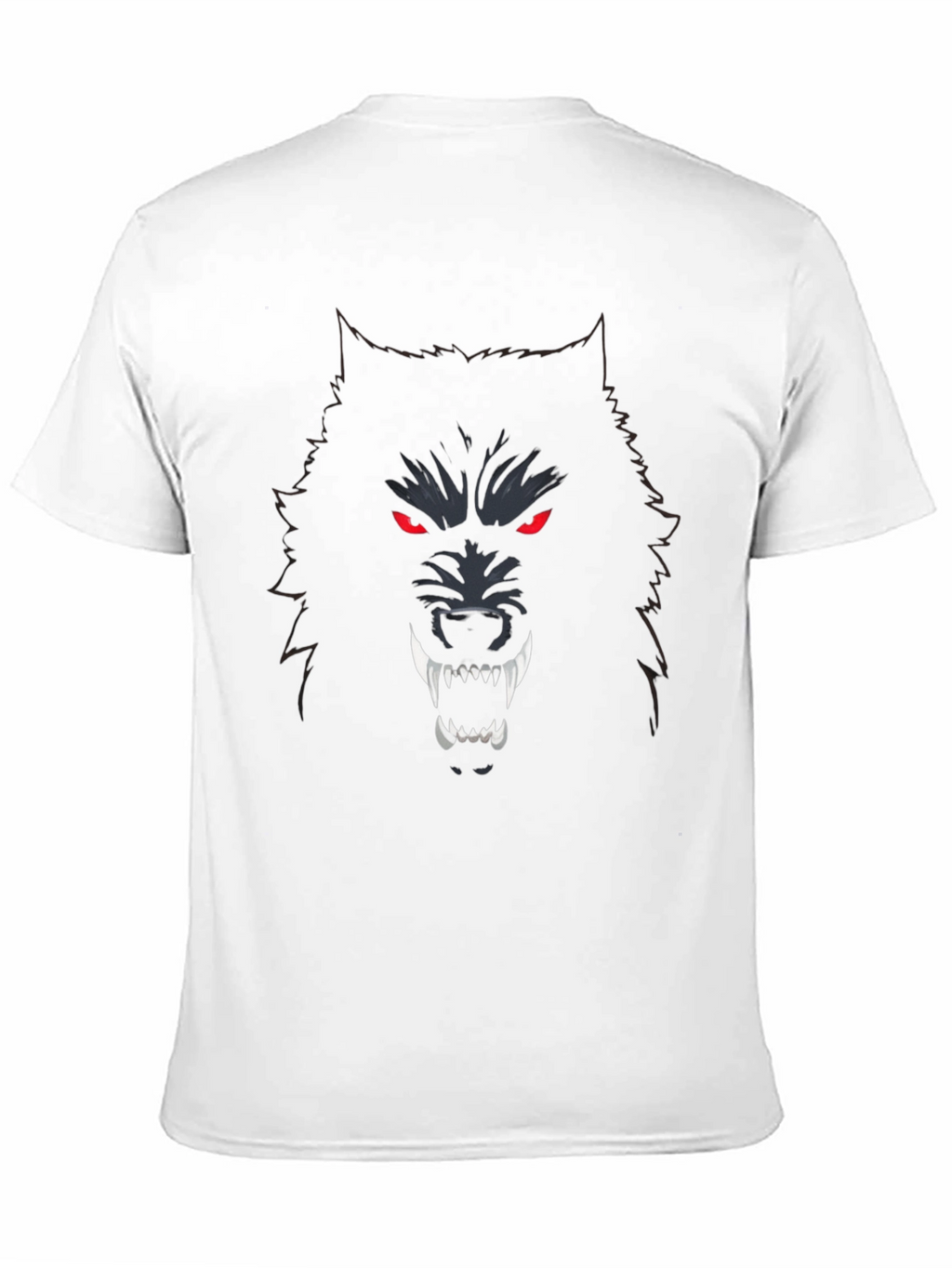 Mens Black Wolf Graphic T-Shirt