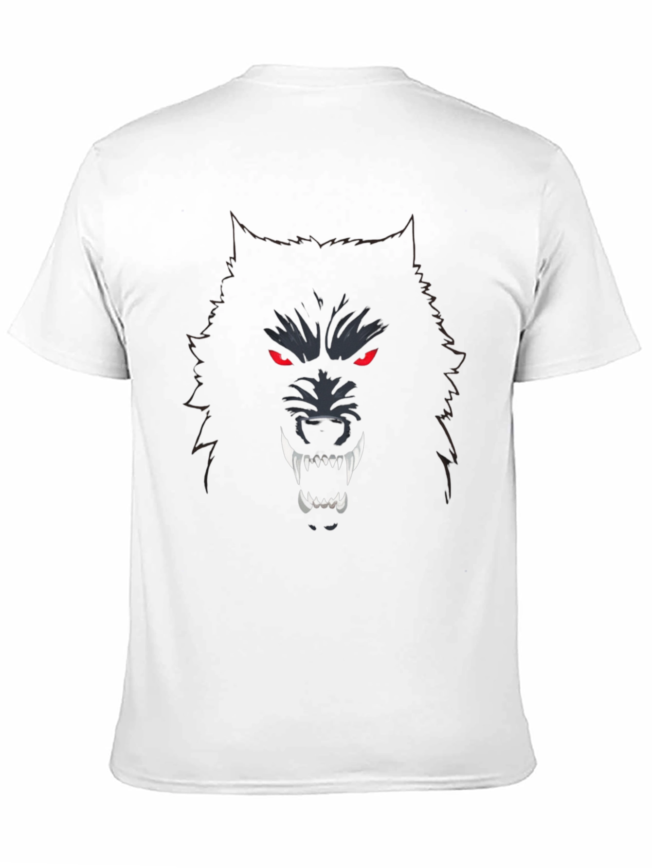 Mens Black Wolf Graphic T-Shirt