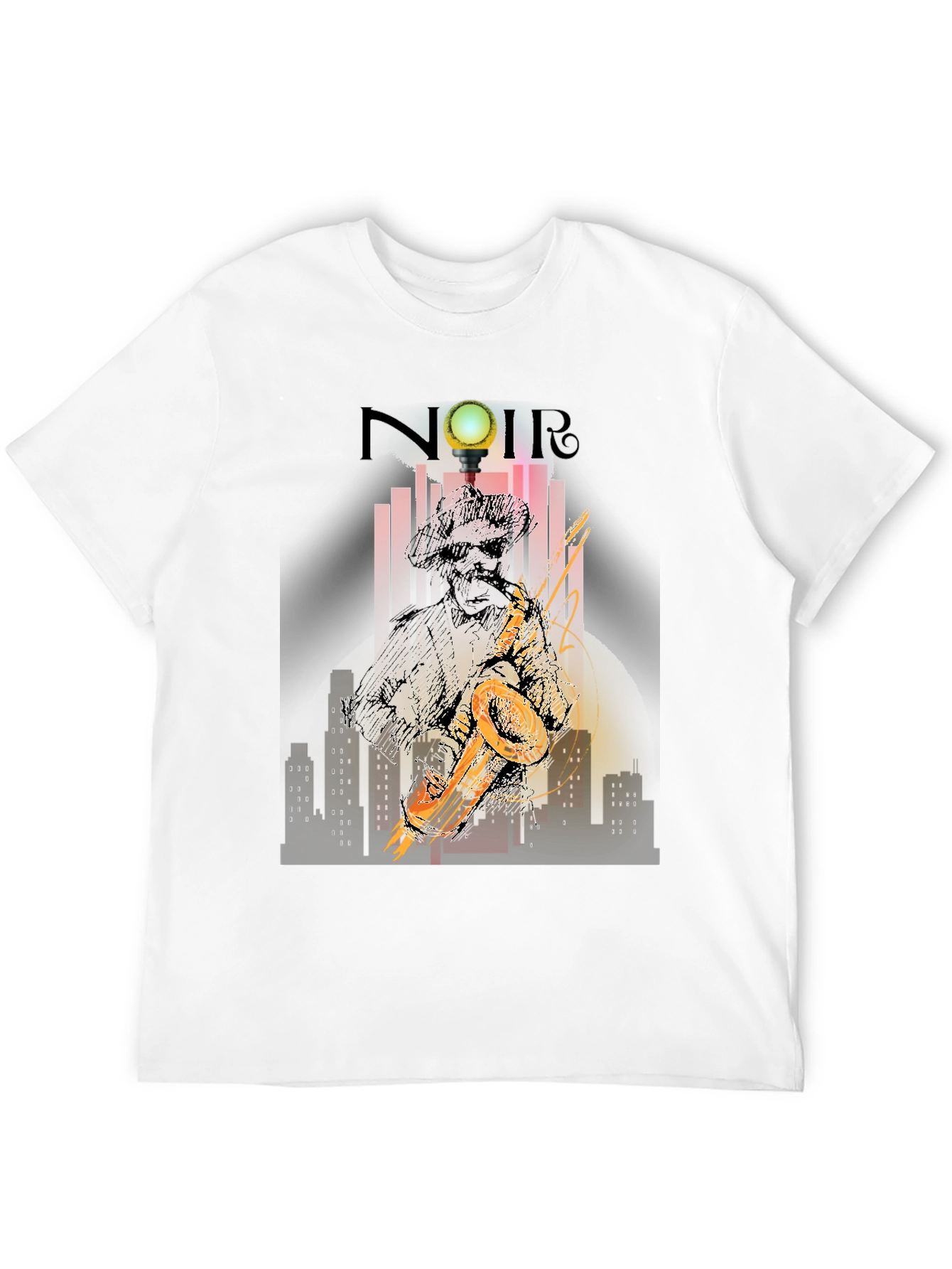 Noir Saxophone T-Shirt - Stylish Jazz Graphic Tee