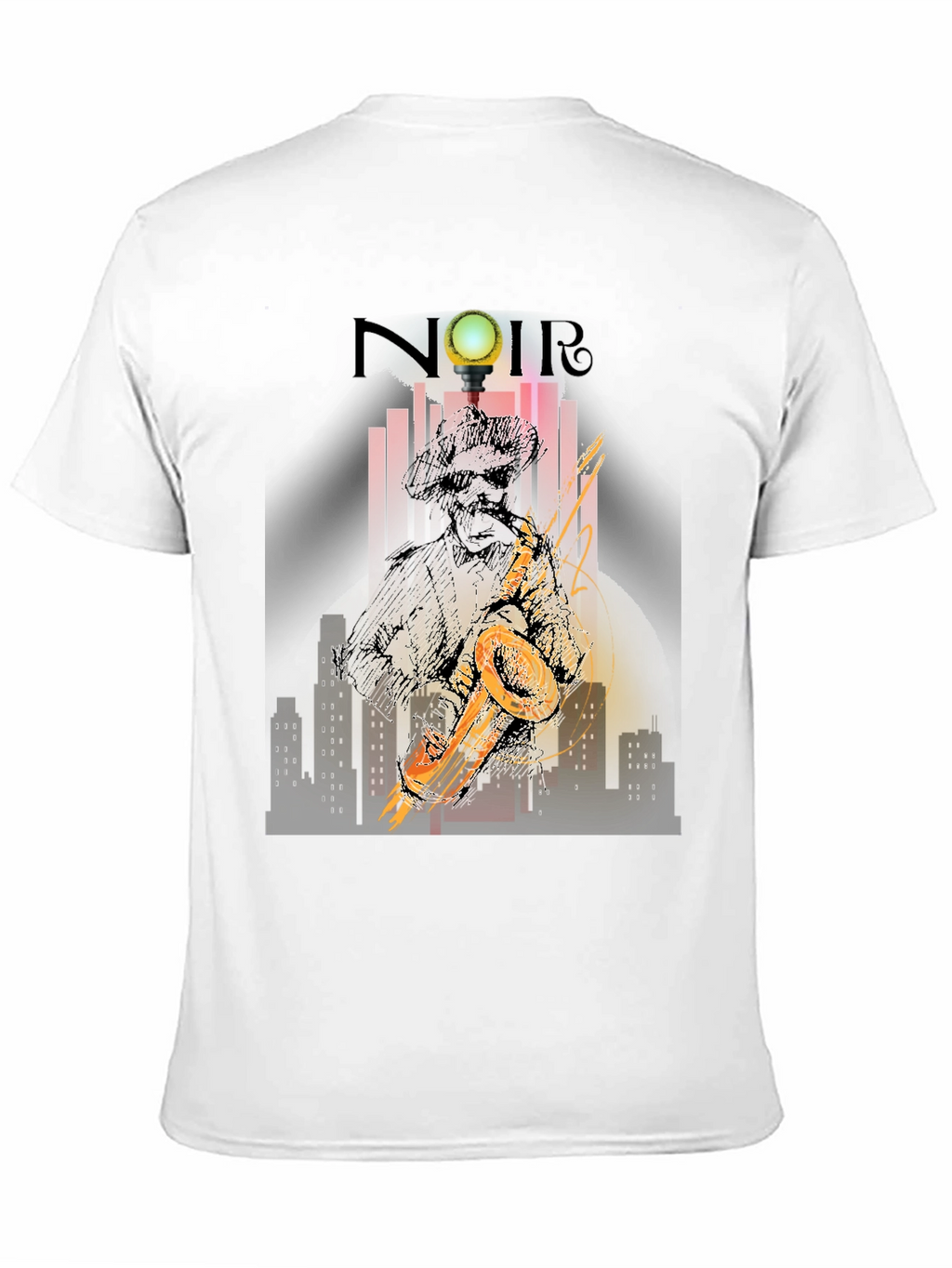 Noir Saxophone T-Shirt - Stylish Jazz Graphic Tee