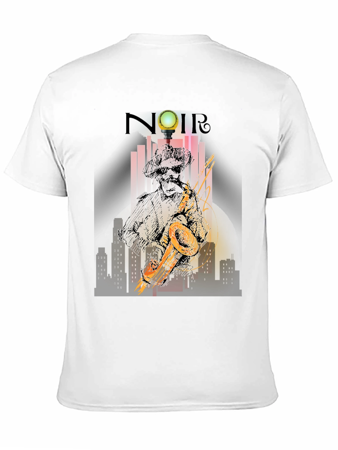Noir Saxophone T-Shirt - Stylish Jazz Graphic Tee