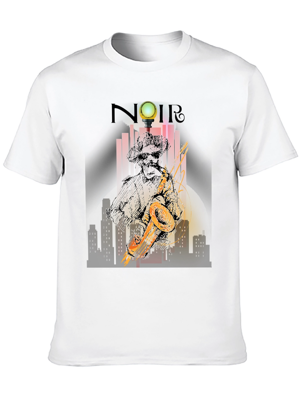 Noir Saxophone T-Shirt - Stylish Jazz Graphic Tee