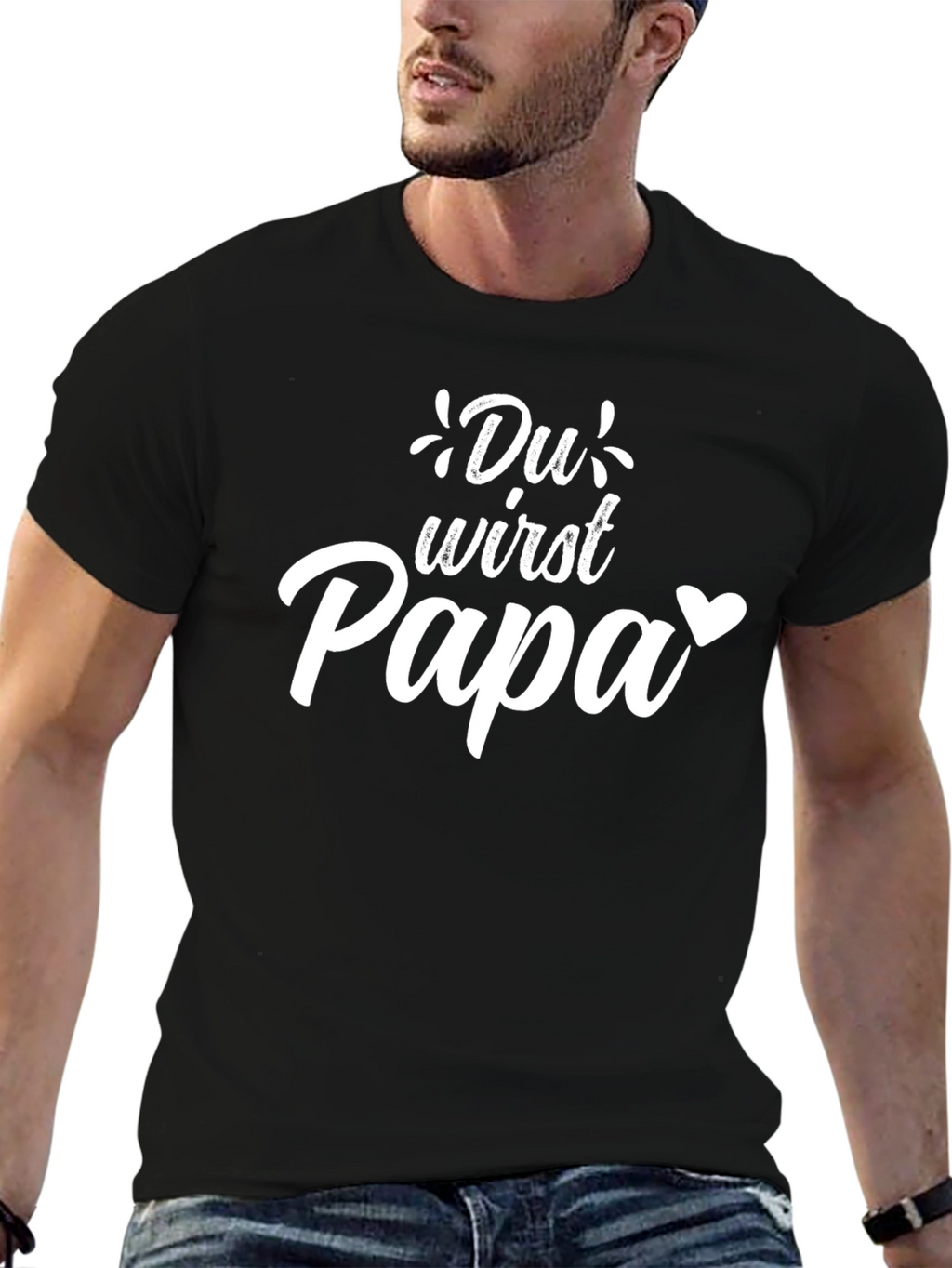Du Wirst Papa T-Shirt - New Dad Announcement Tee