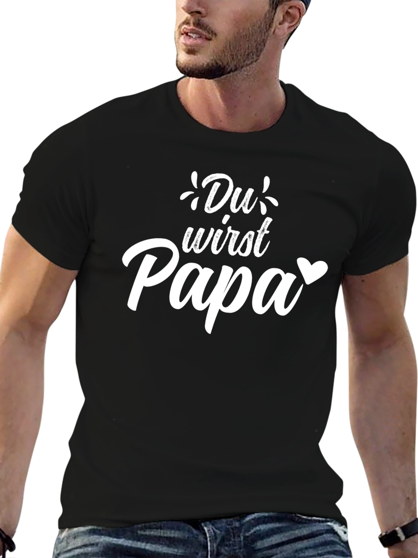 Du Wirst Papa T-Shirt - New Dad Announcement Tee