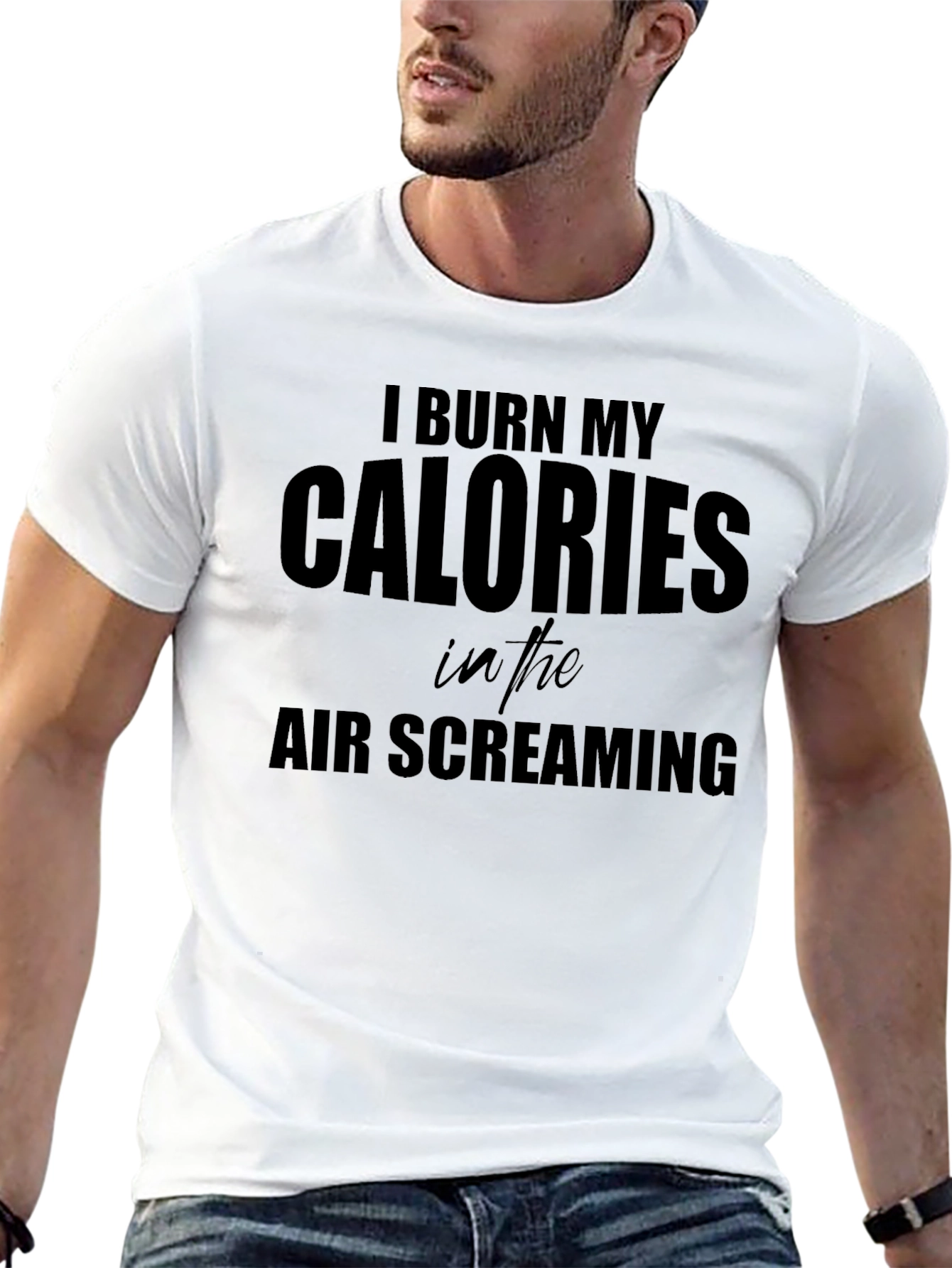 I Burn My Calories Screaming T-Shirt - Black