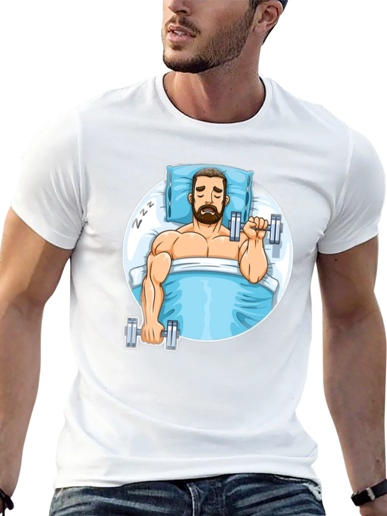 Funny Sleeper Workout Graphic T-Shirt