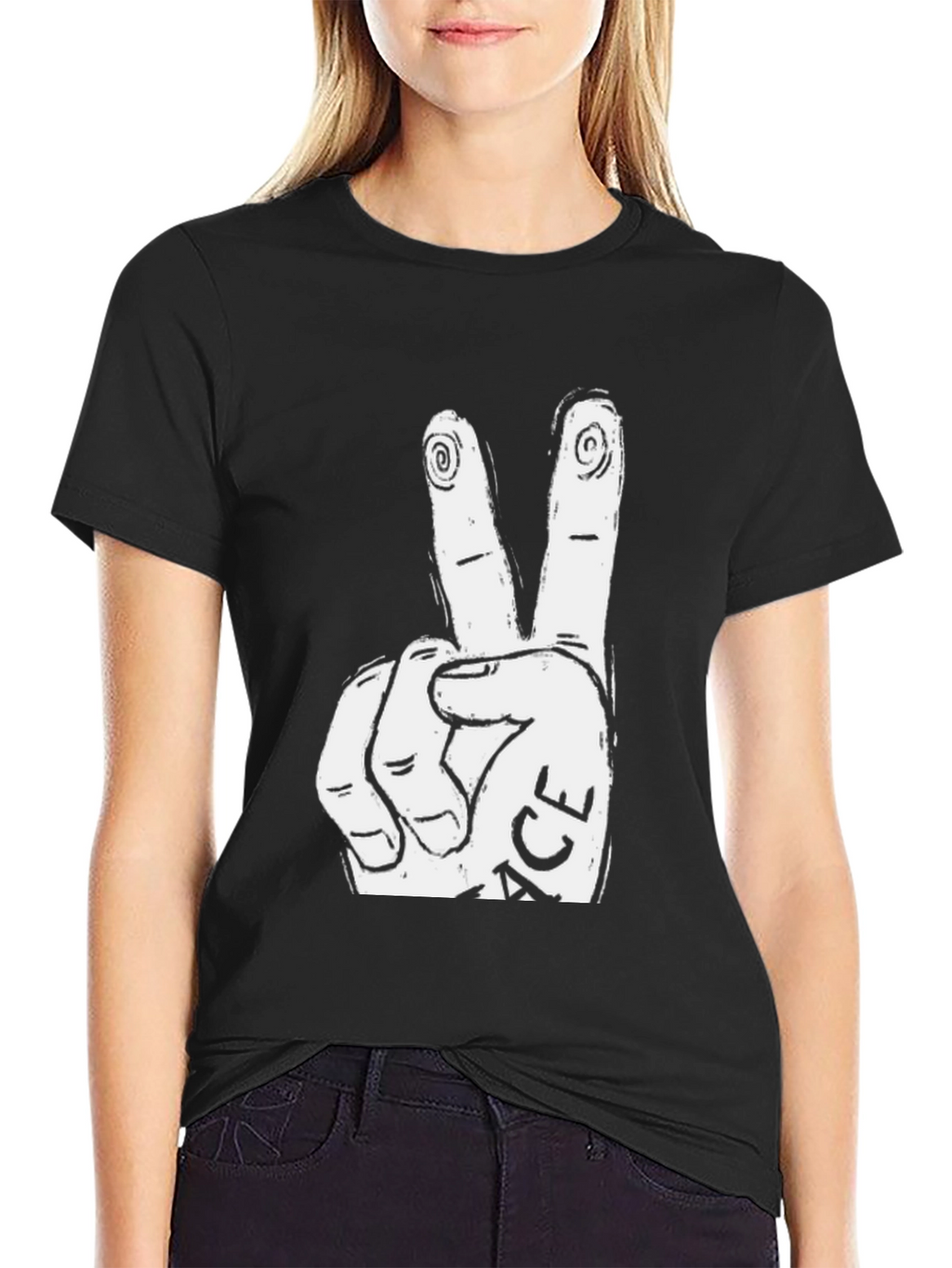 Peace Sign Graphic Tee - Relaxed Fit