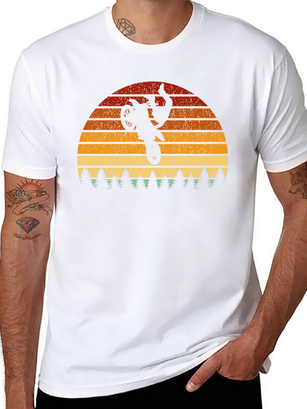 Retro Sunset Motocross T-Shirt