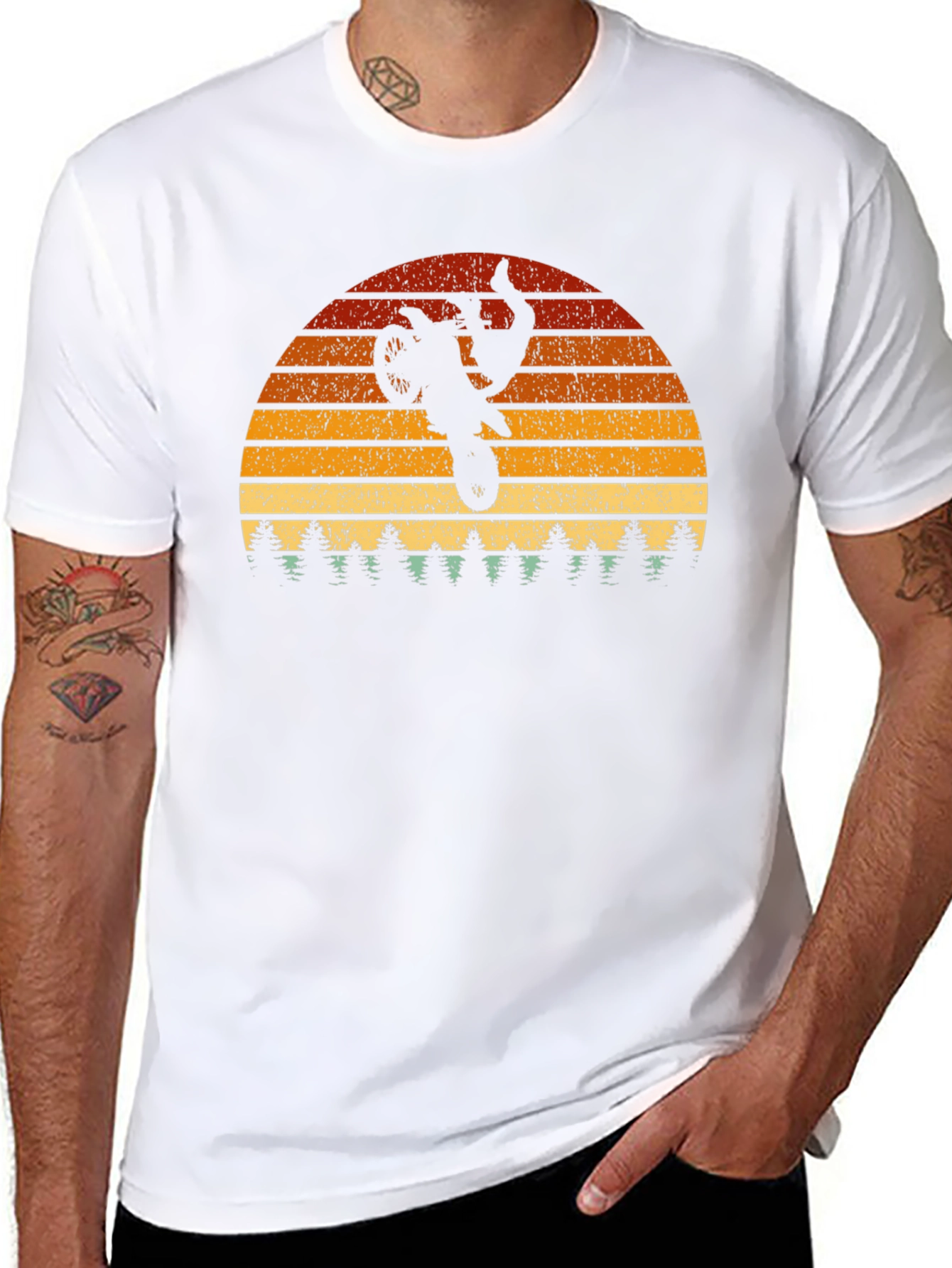 Retro Sunset Motocross T-Shirt