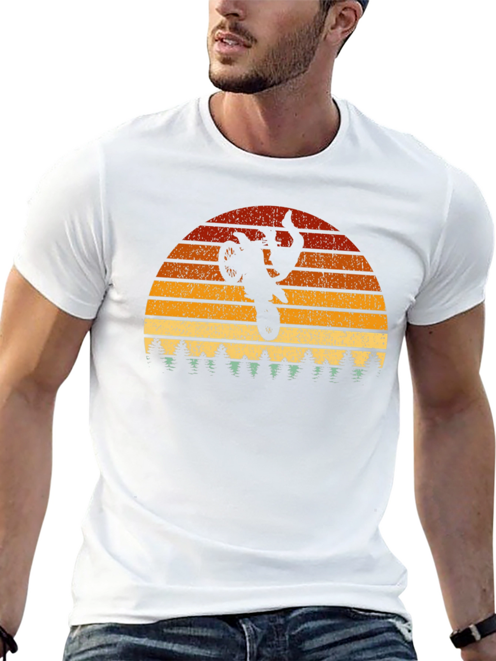 Retro Sunset Motocross T-Shirt