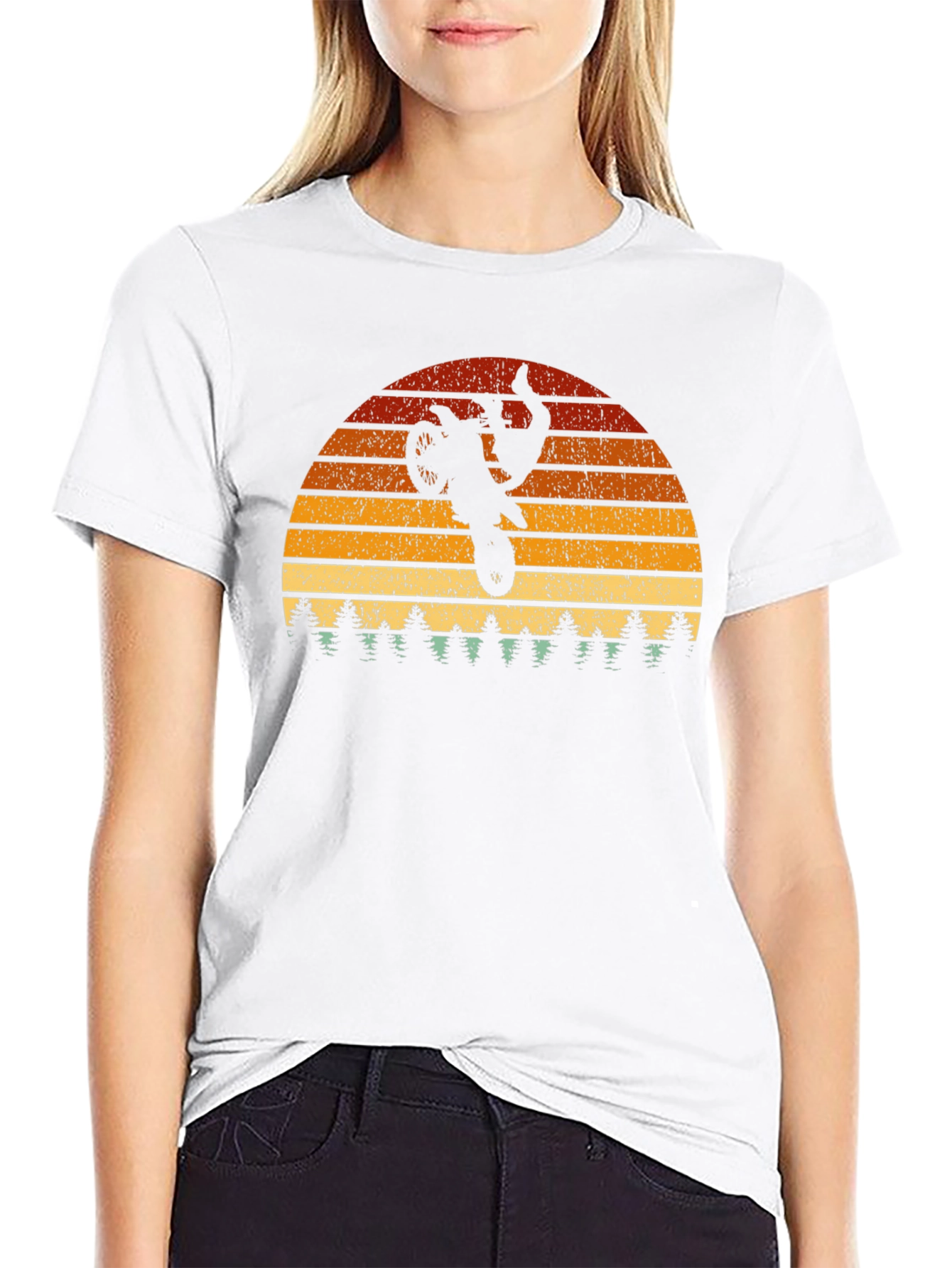 Retro Sunset Motocross T-Shirt