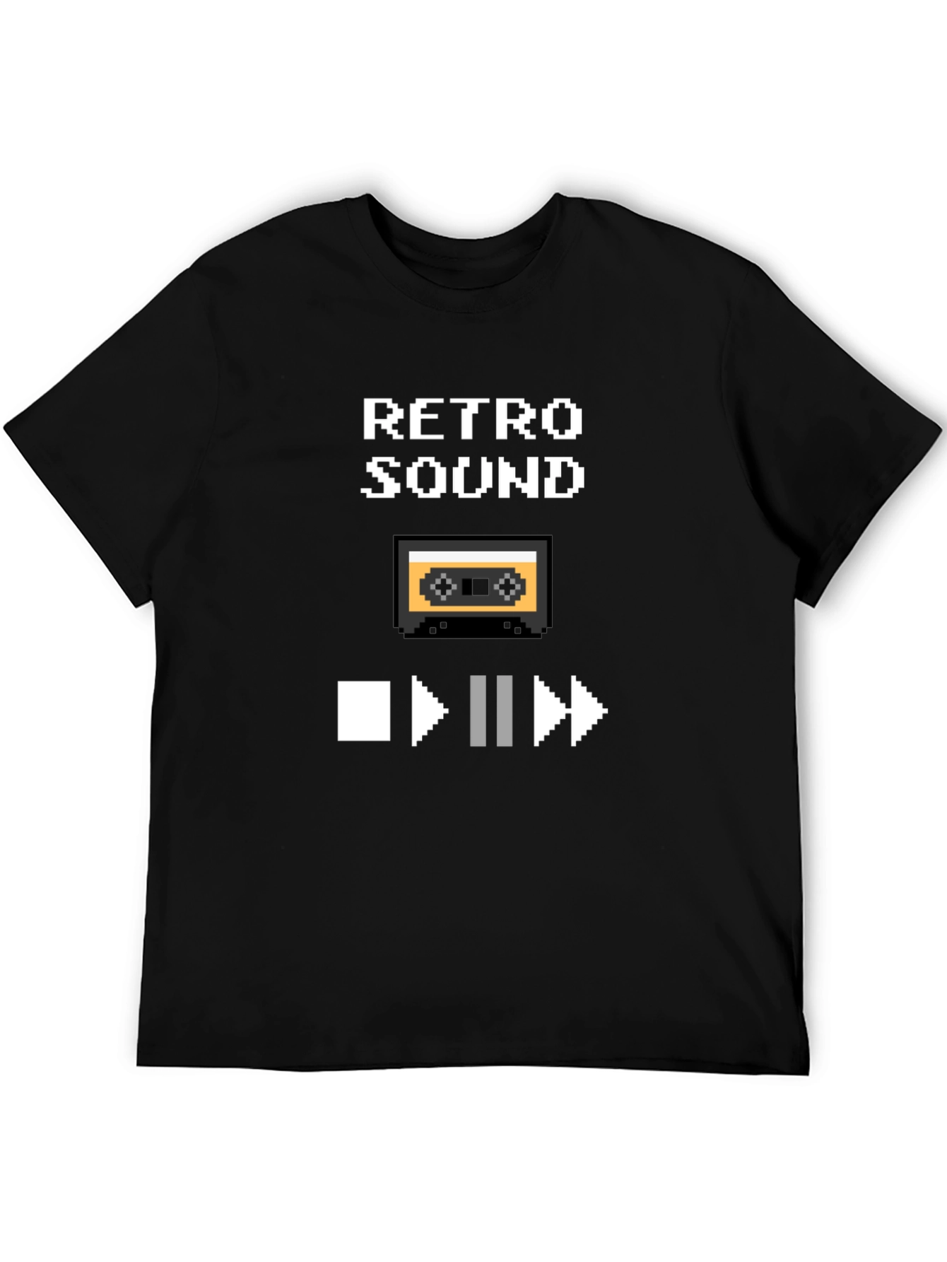 Retro Sound Pixel Art Graphic T-Shirt