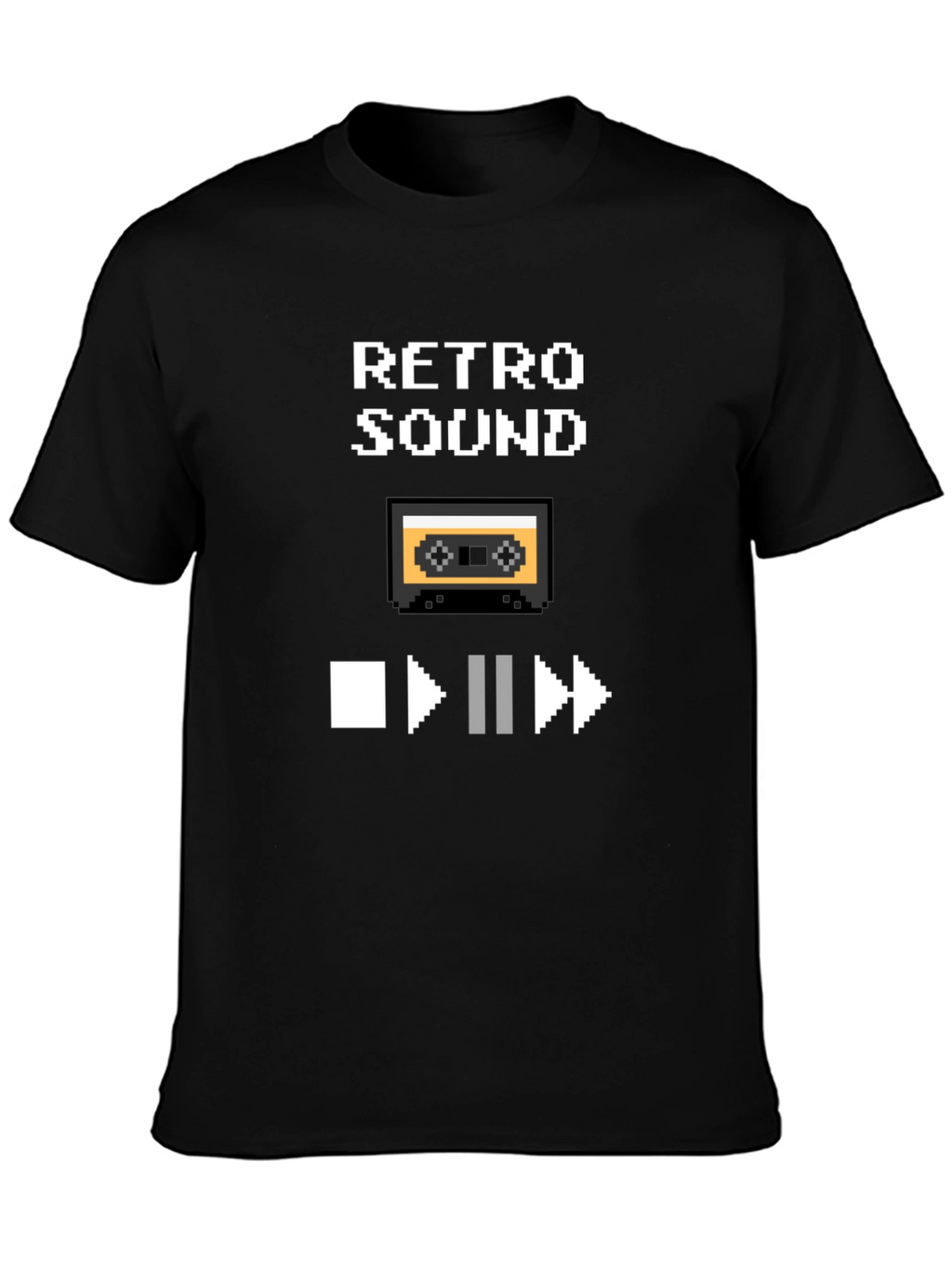 Retro Sound Pixel Art Graphic T-Shirt