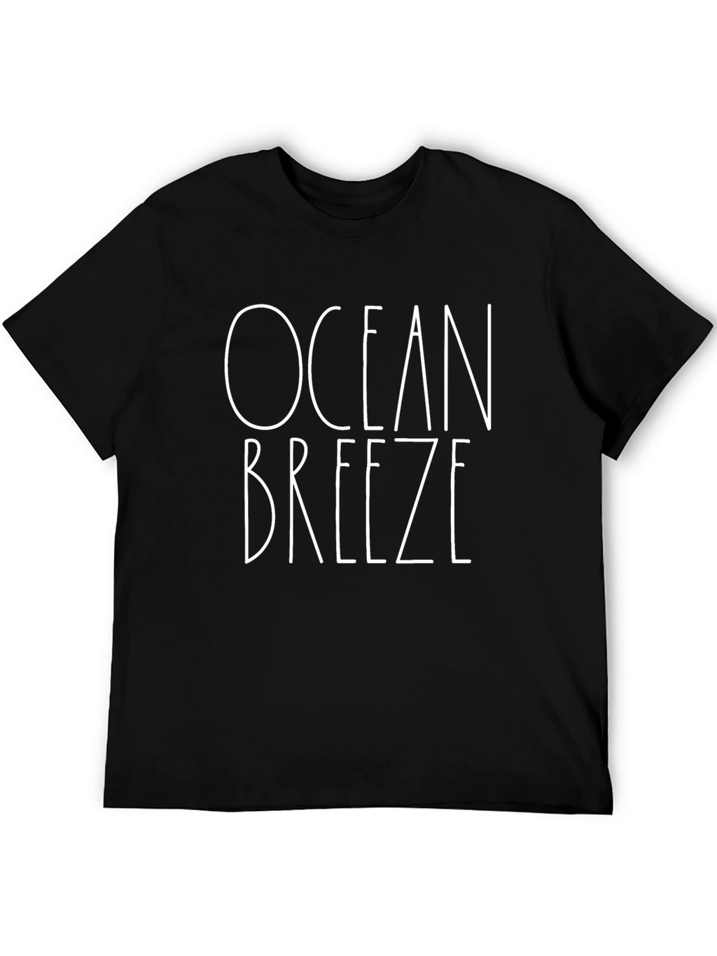 Ocean Breeze Black Graphic T-Shirt