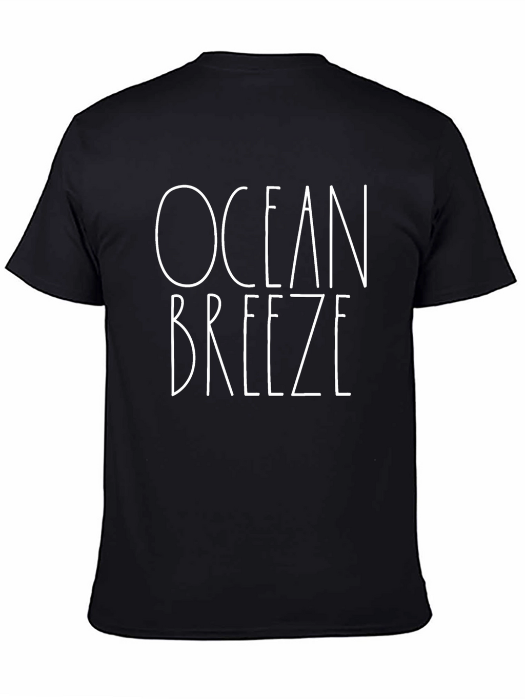 Ocean Breeze Black Graphic T-Shirt
