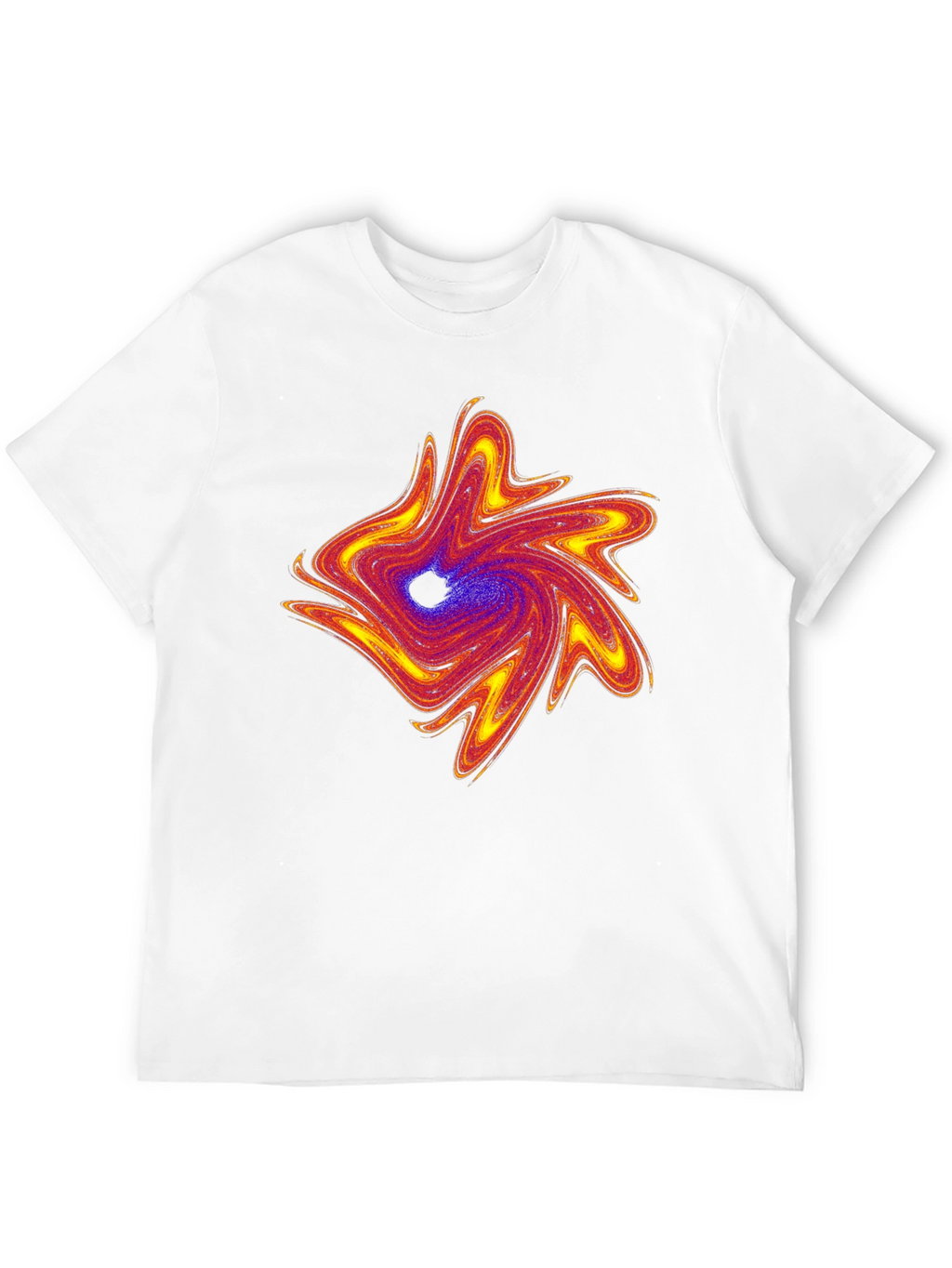 Swirl Abstract Graphic Mens Black T-Shirt