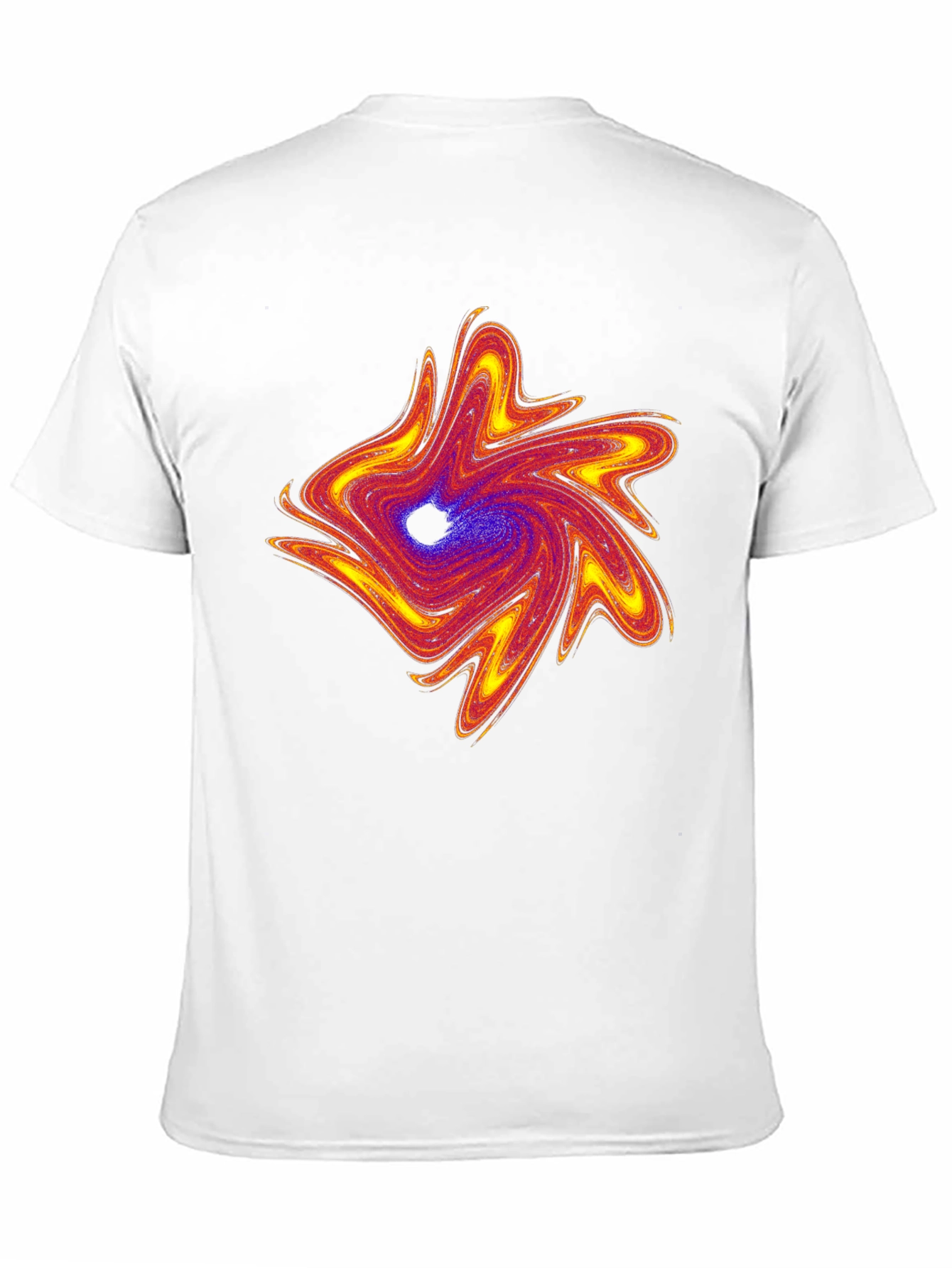 Swirl Abstract Graphic Mens Black T-Shirt