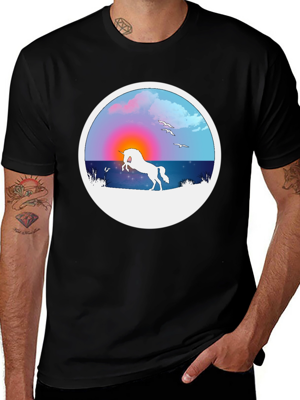 Unicorn Sunset Graphic Tee