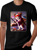 Sushi Cat T-Shirt - Unique Artistic Design