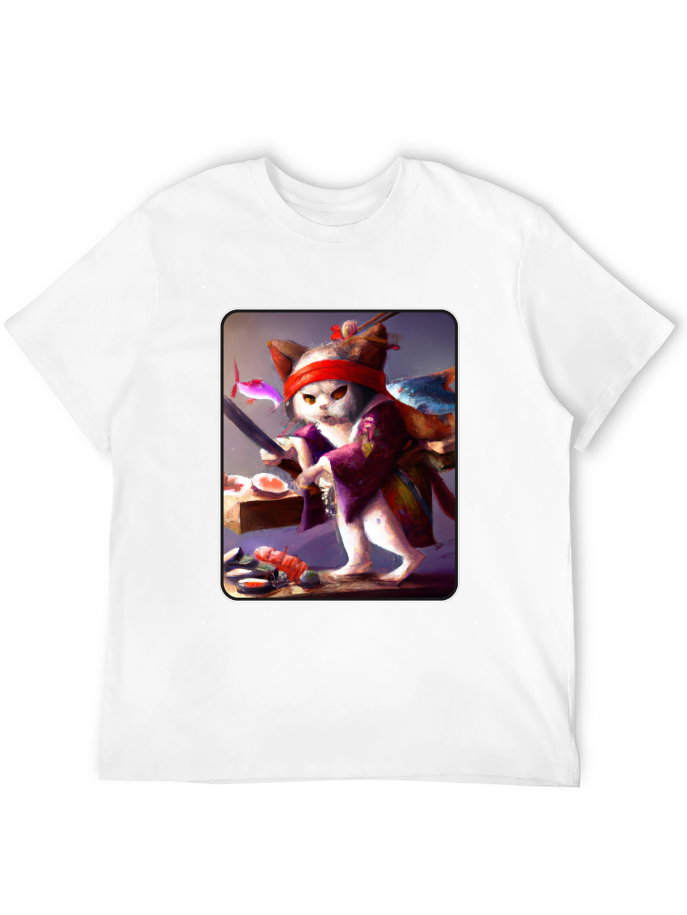 Sushi Cat T-Shirt - Unique Artistic Design