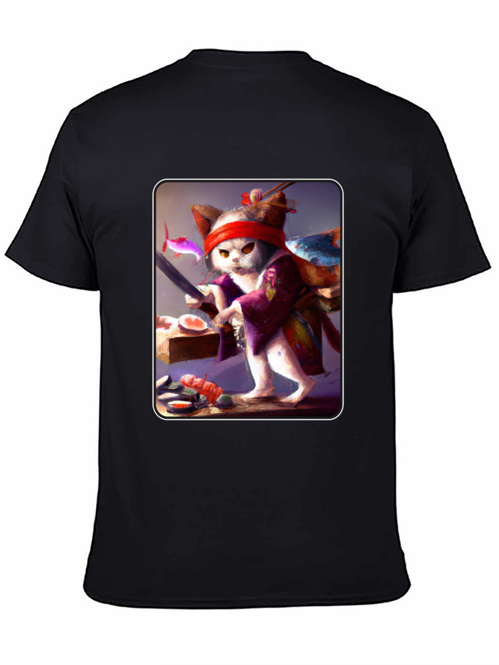 Sushi Cat T-Shirt - Unique Artistic Design
