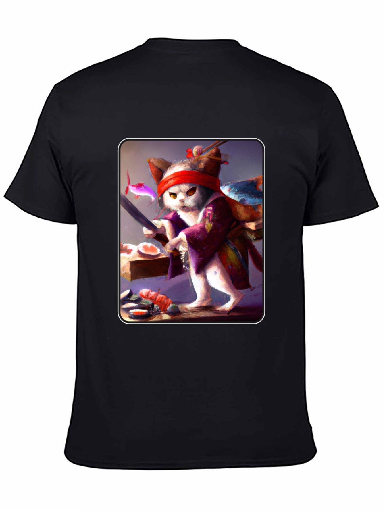 Sushi Cat T-Shirt - Unique Artistic Design