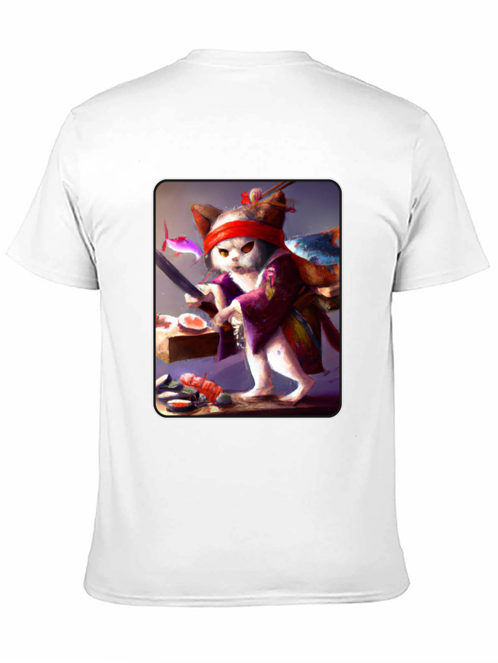 Sushi Cat T-Shirt - Unique Artistic Design