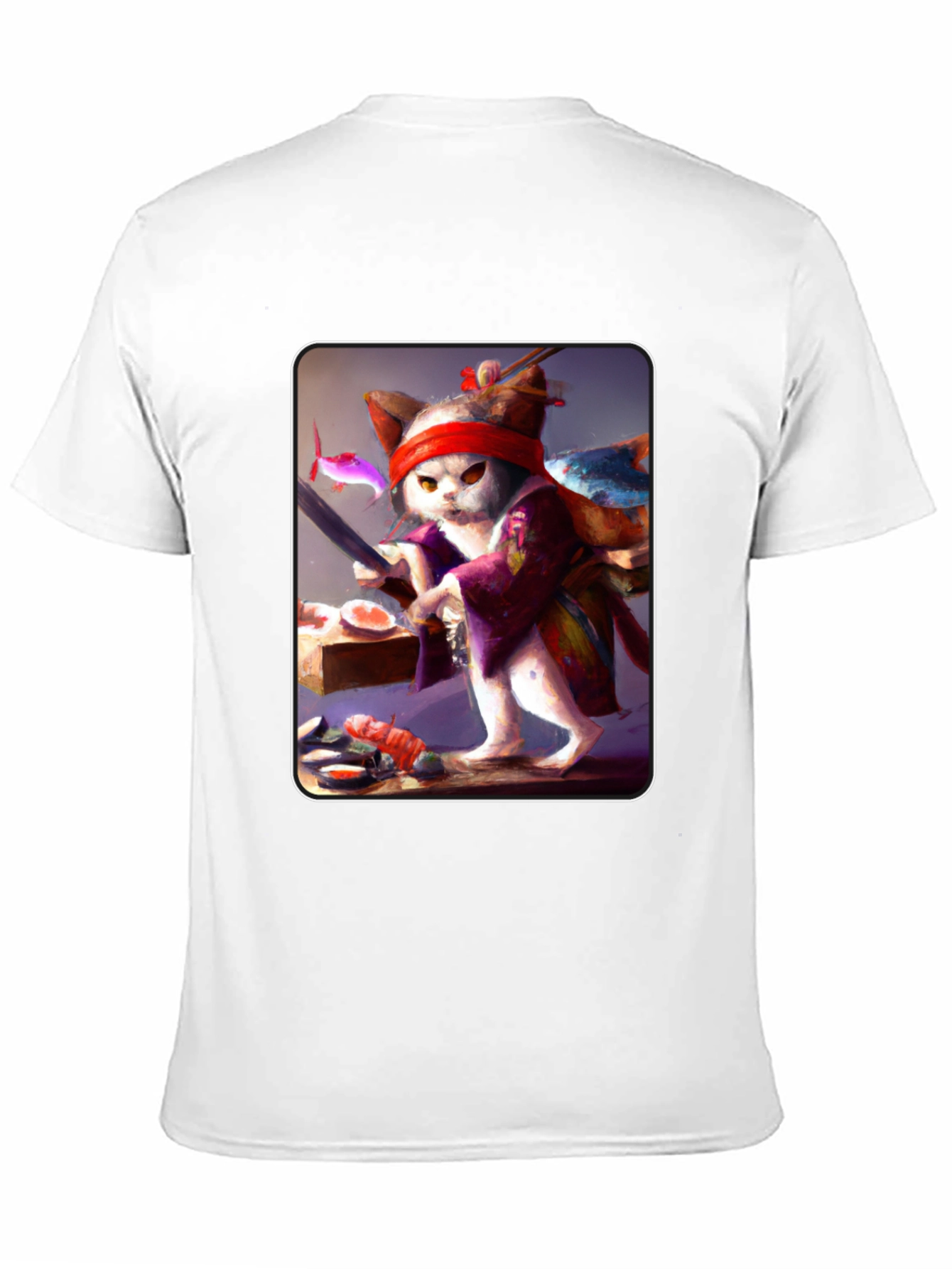 Sushi Cat T-Shirt - Unique Artistic Design