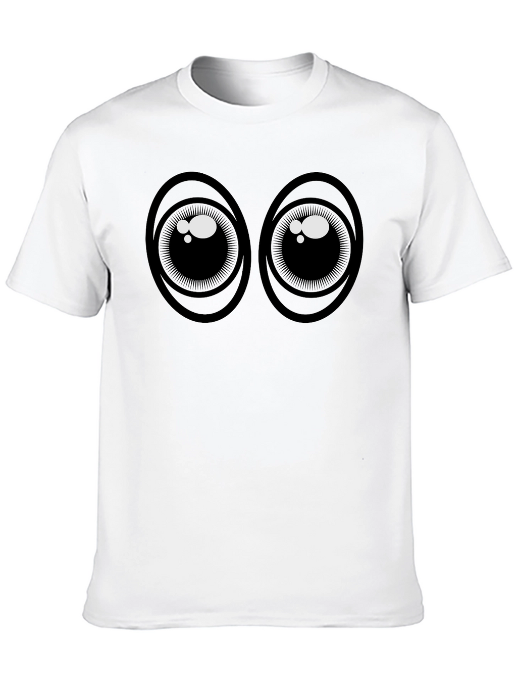 Googly Eyes Graphic T-Shirt - Black Cotton Tee