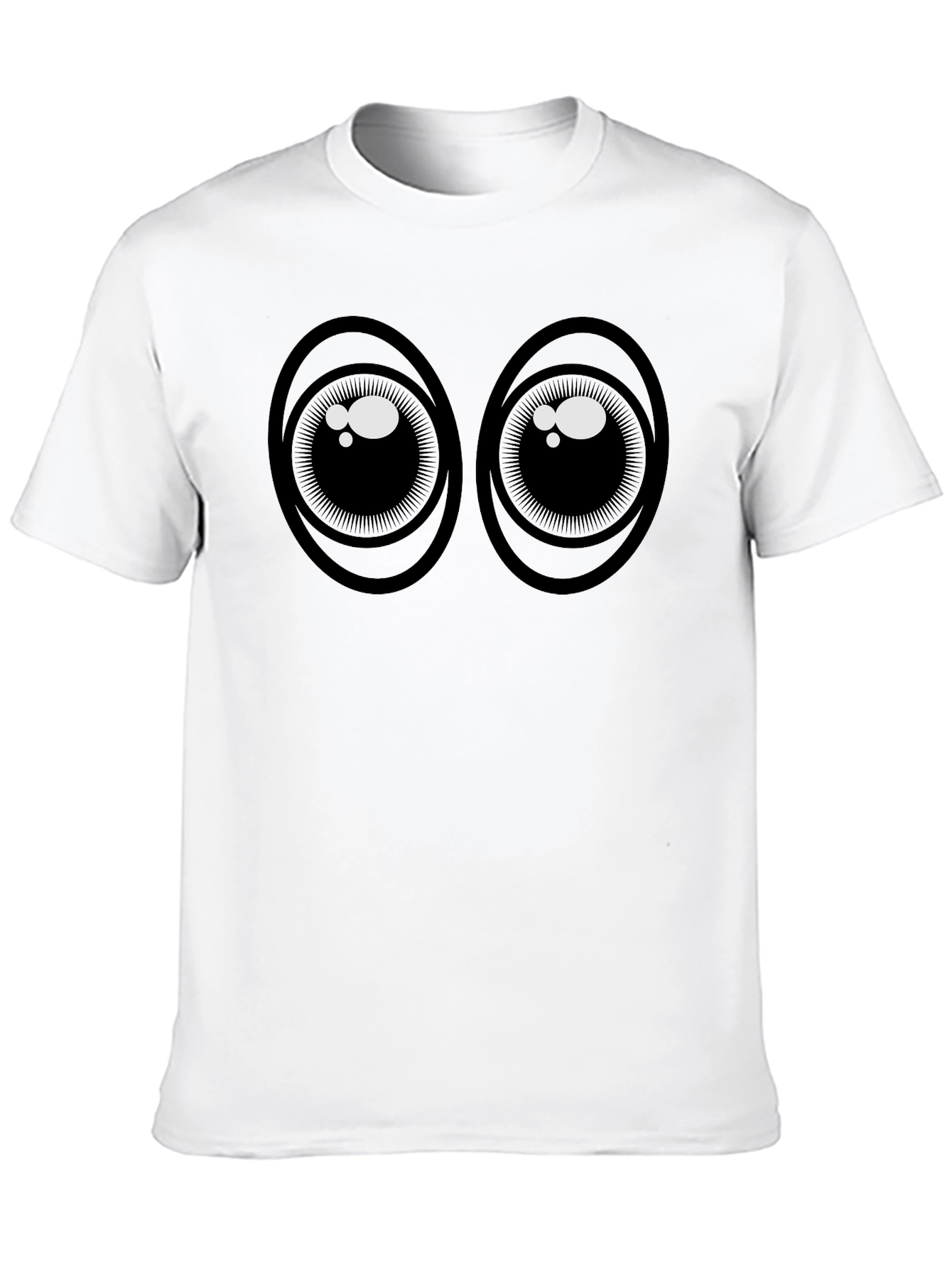 Googly Eyes Graphic T-Shirt - Black Cotton Tee