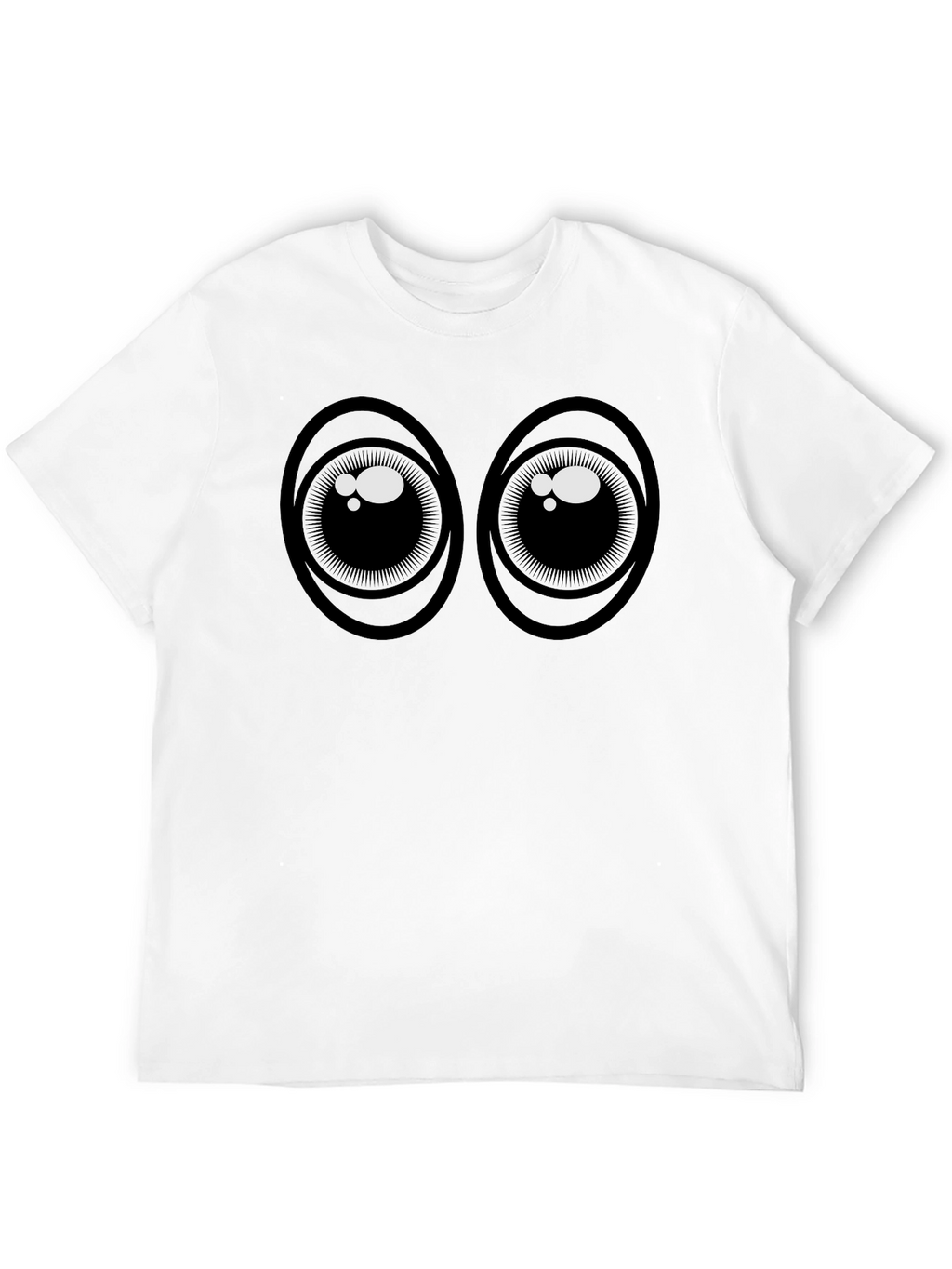 Googly Eyes Graphic T-Shirt - Black Cotton Tee