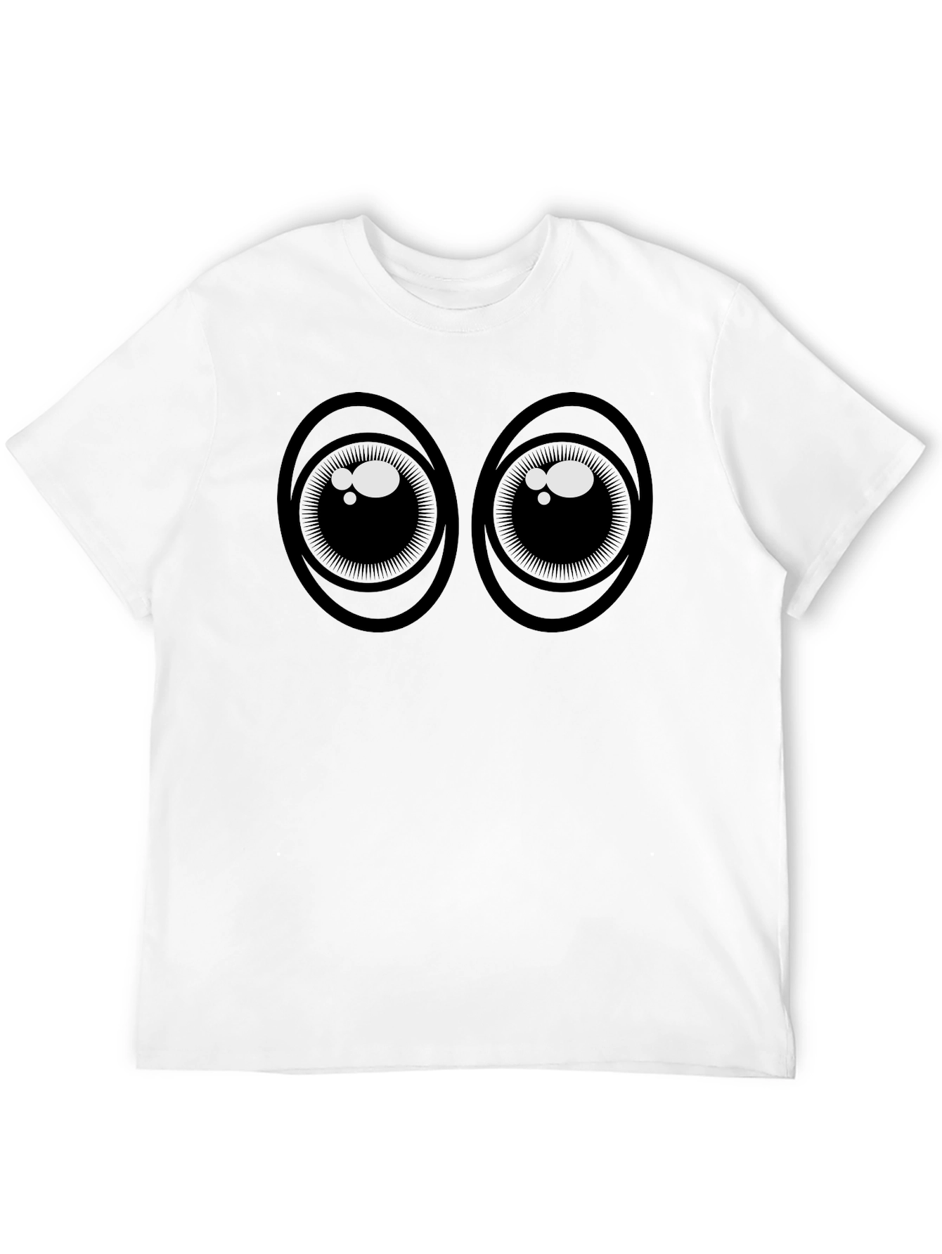 Googly Eyes Graphic T-Shirt - Black Cotton Tee