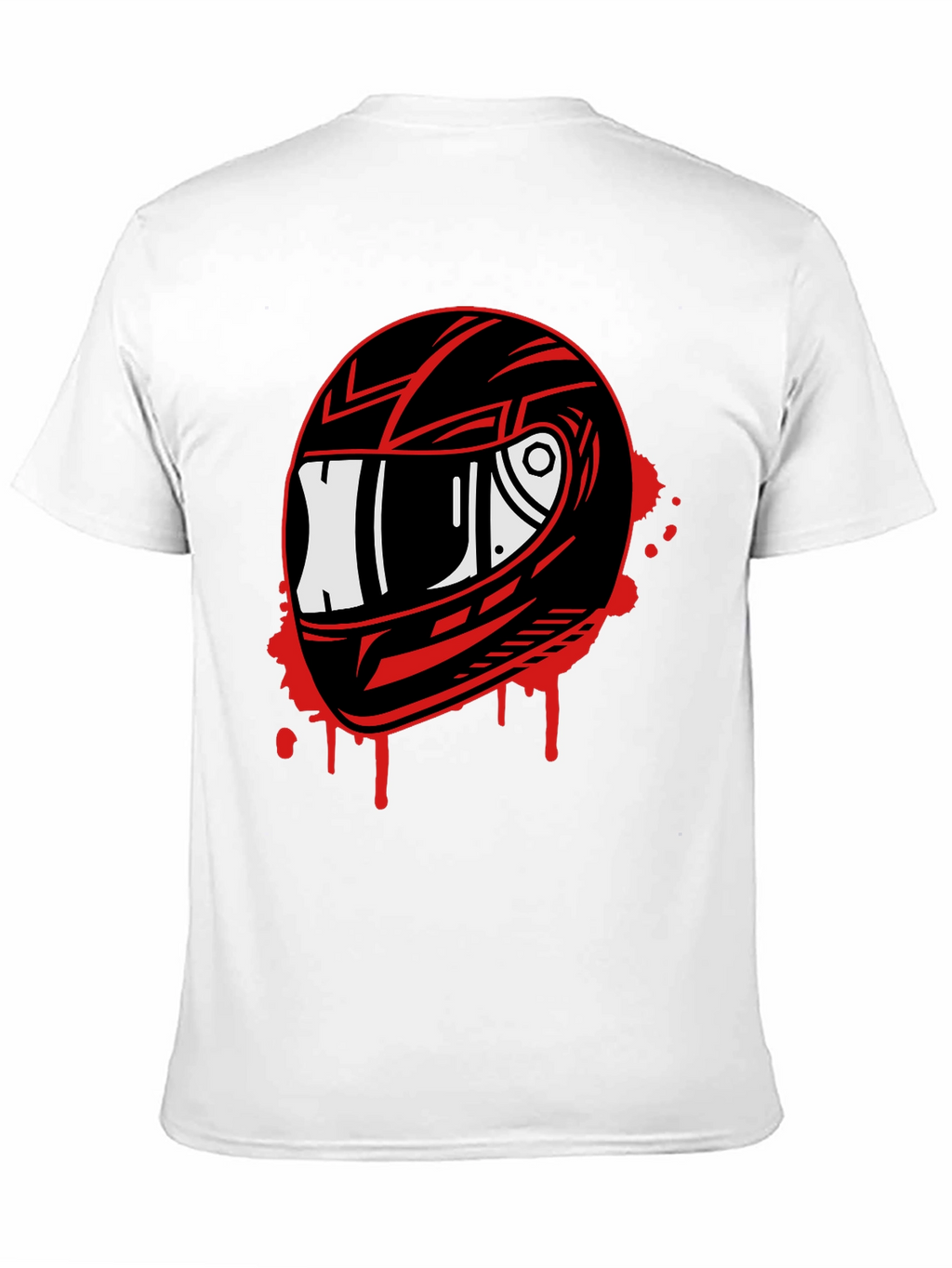 Motorcycle Helmet Graphic Tee - Black