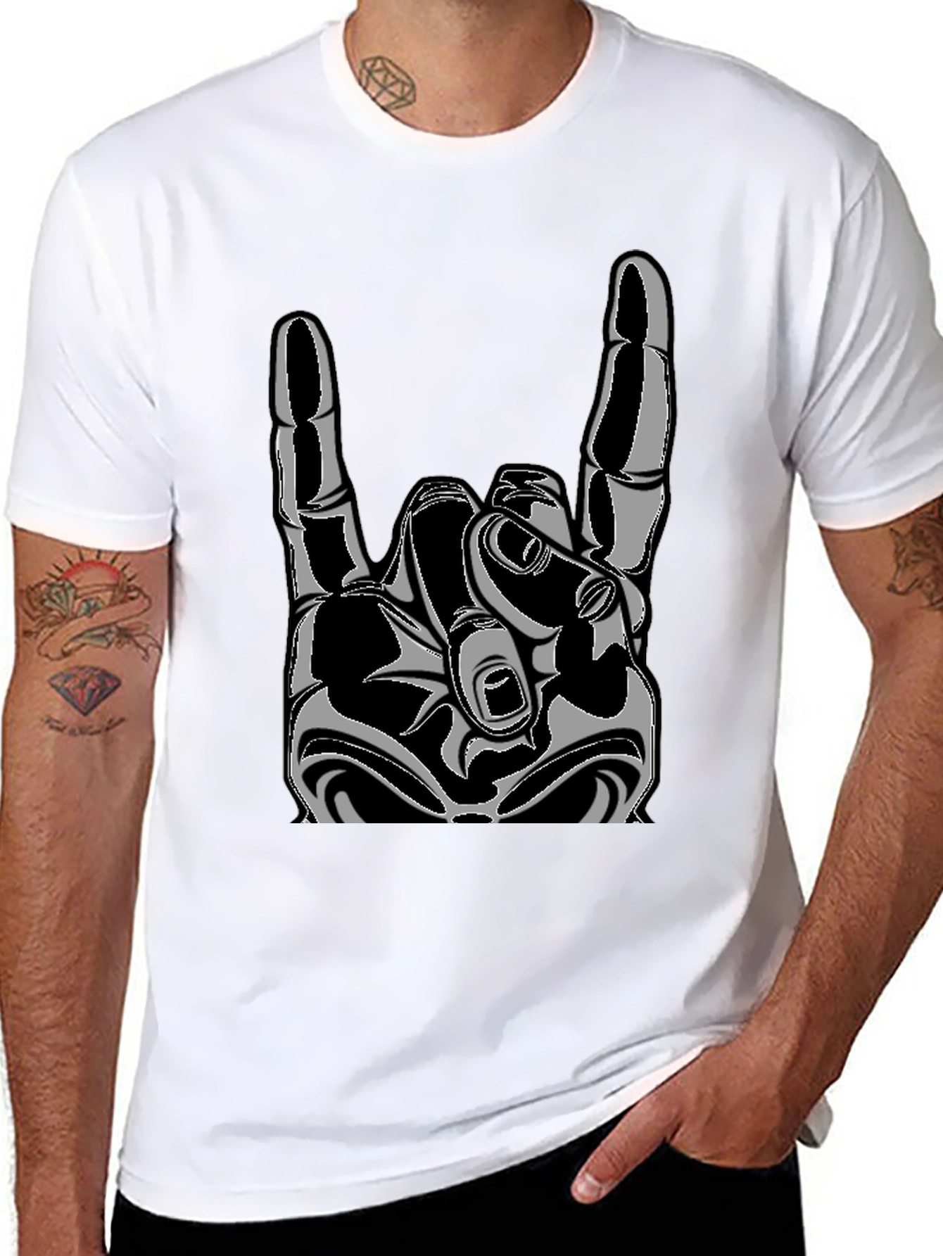 Rock On Graphic T-Shirt - Black