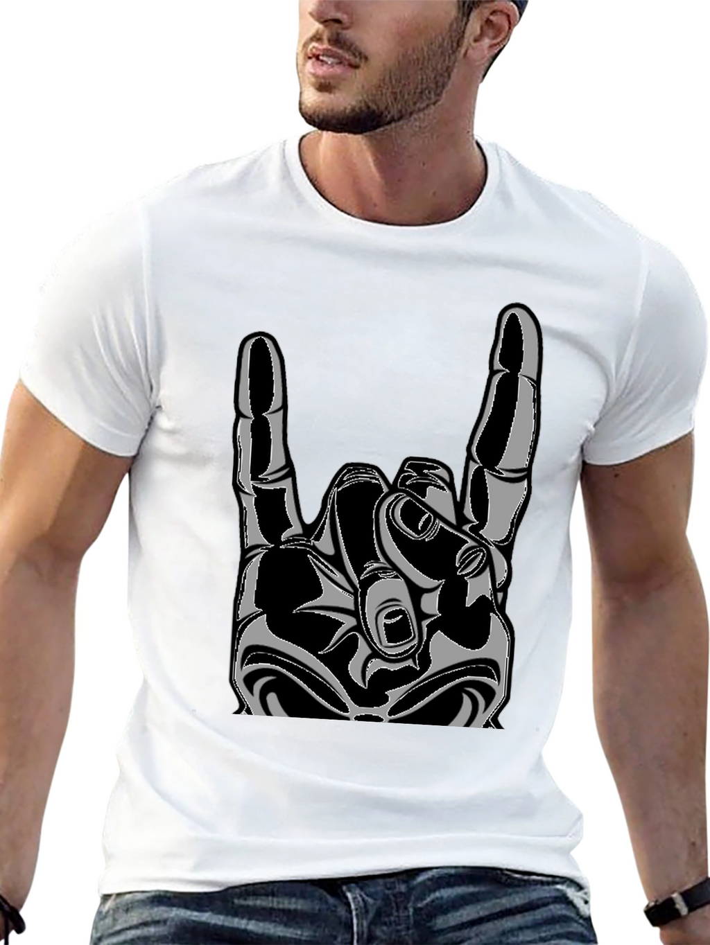 Rock On Graphic T-Shirt - Black