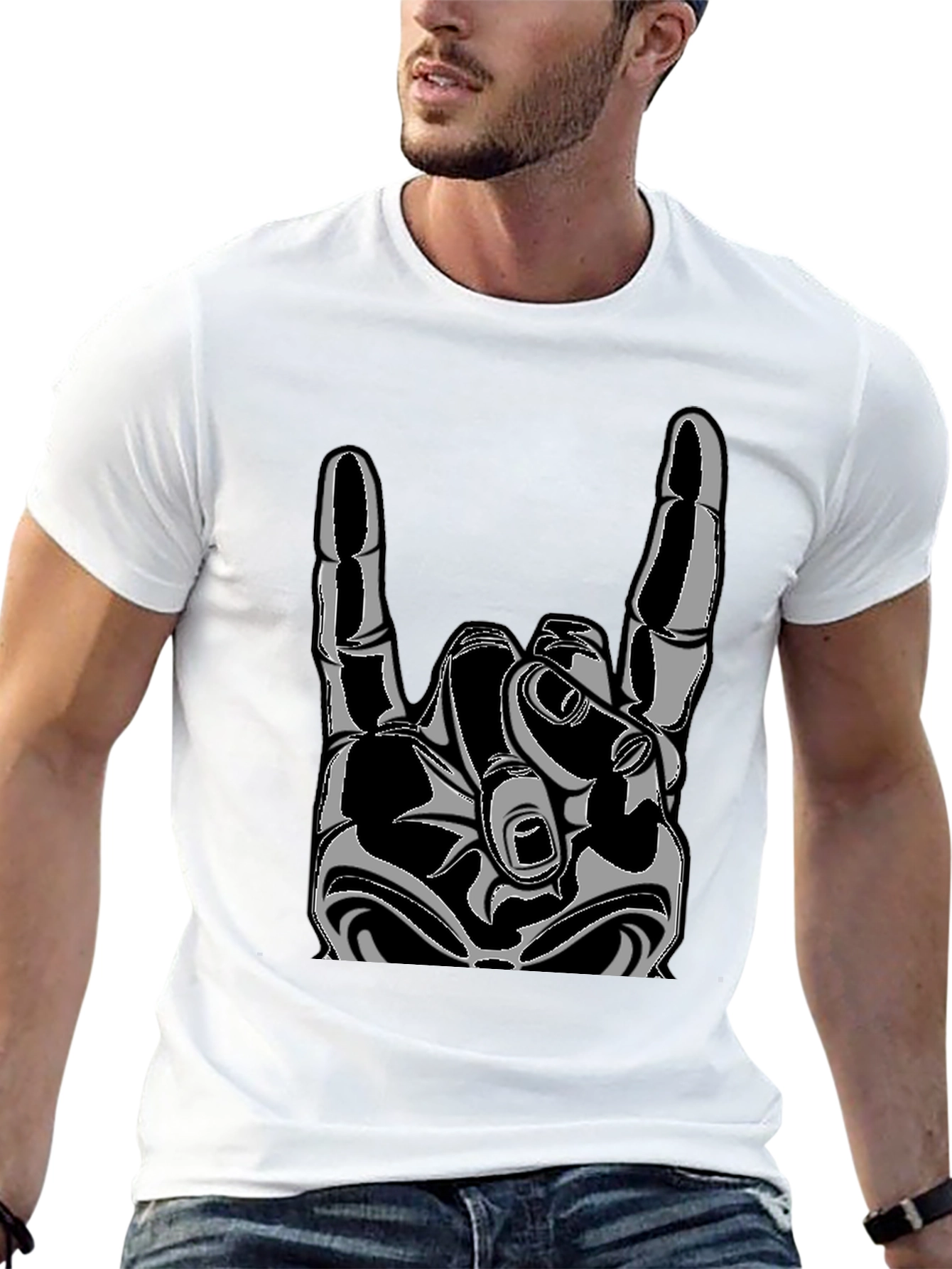 Rock On Graphic T-Shirt - Black