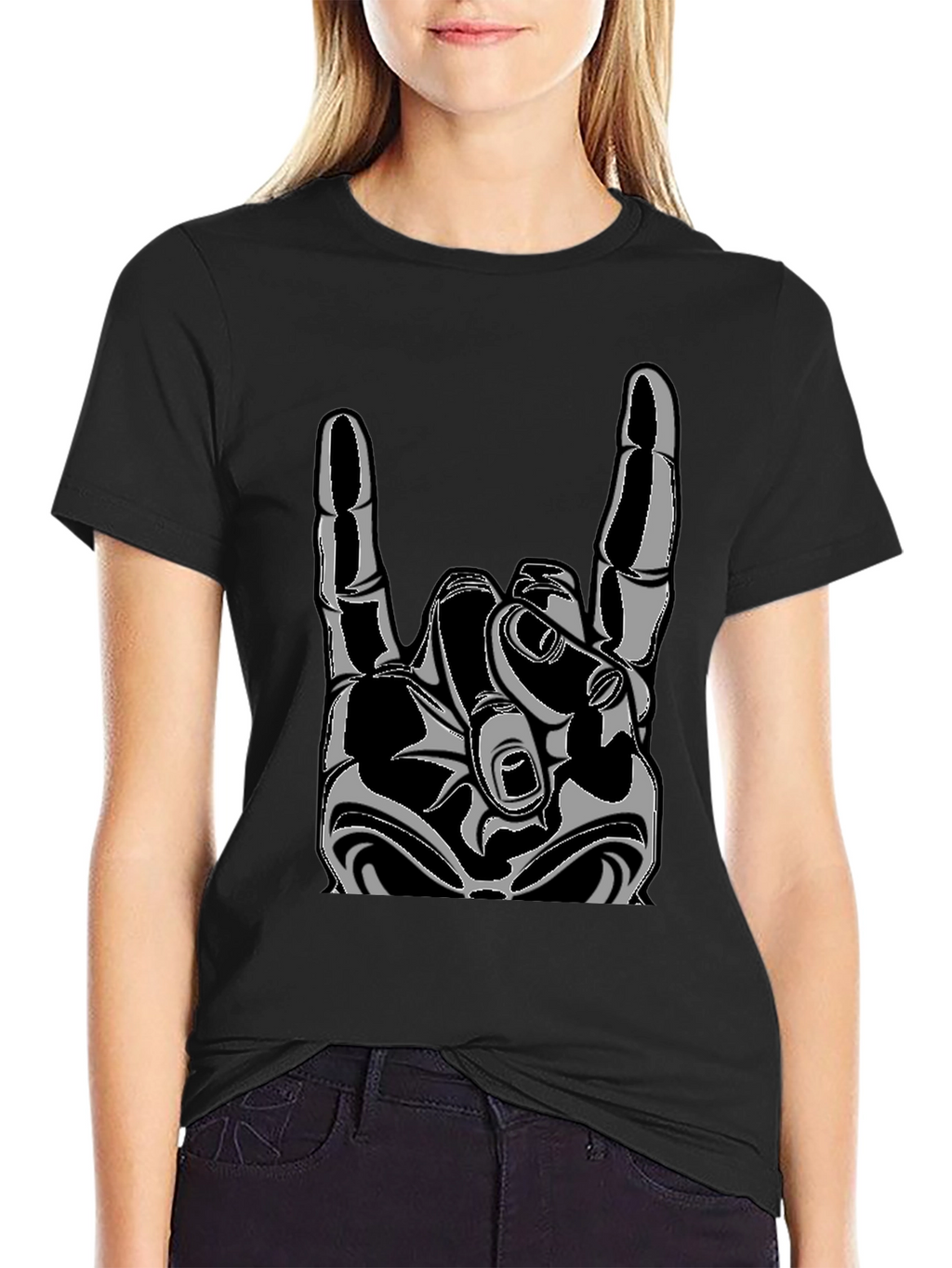 Rock On Graphic T-Shirt - Black
