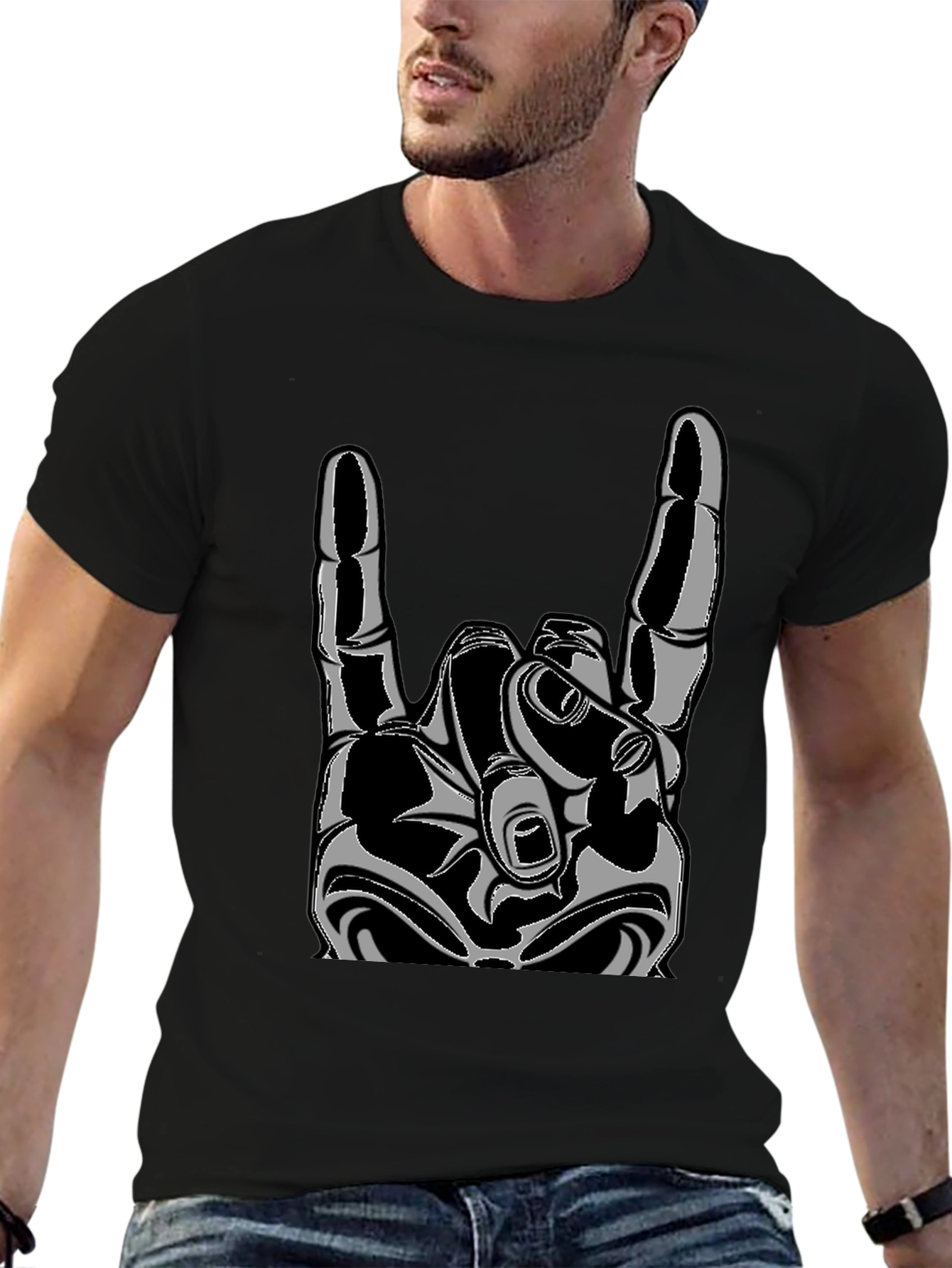 Rock On Graphic T-Shirt - Black