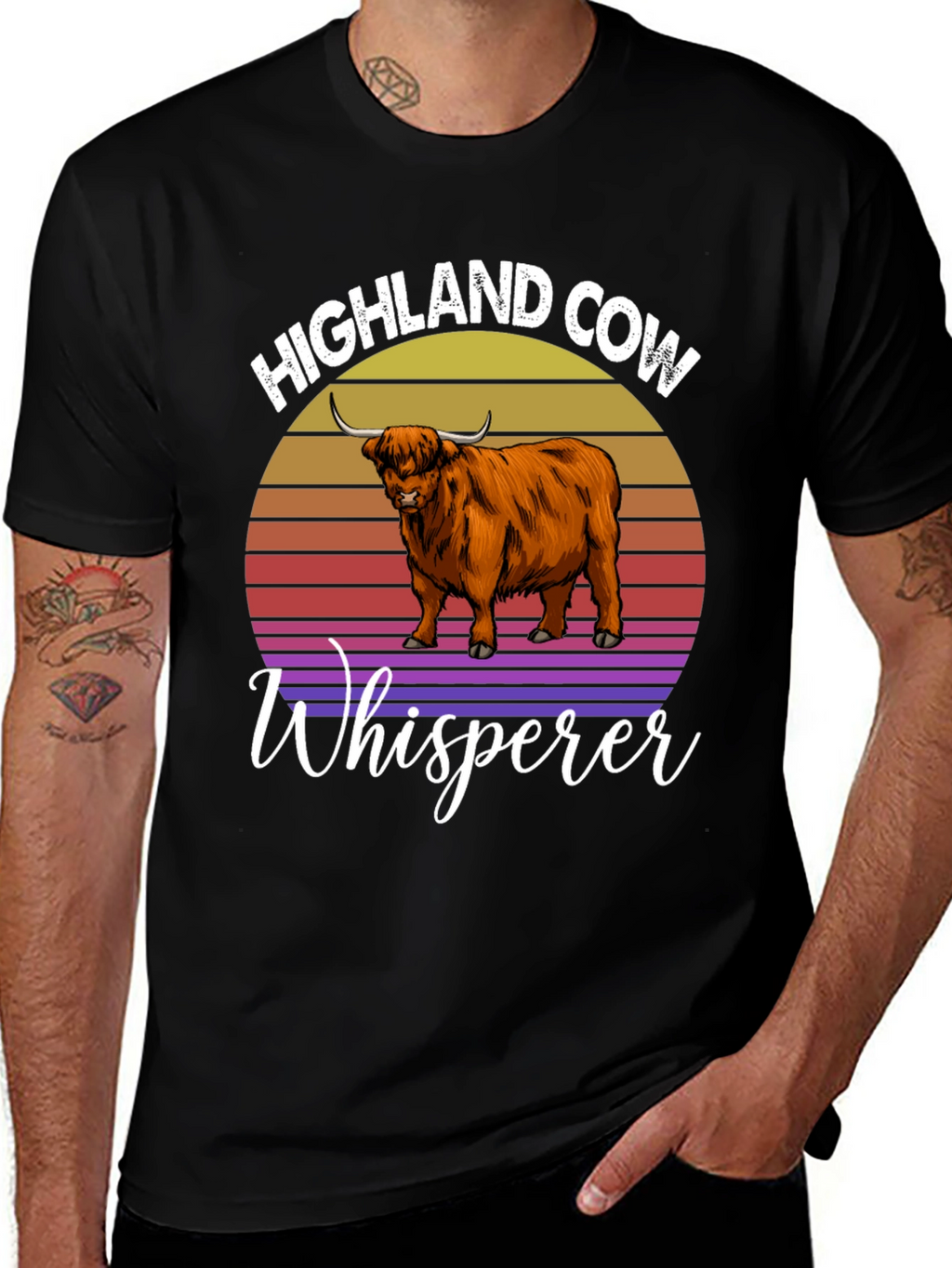 Highland Cow Whisperer Graphic T-Shirt