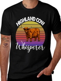 Highland Cow Whisperer Graphic T-Shirt