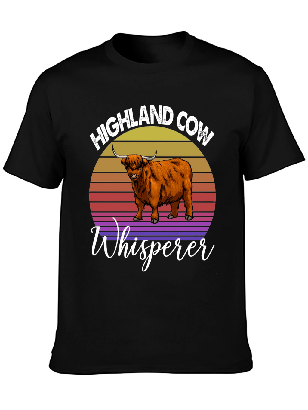 Highland Cow Whisperer Graphic T-Shirt