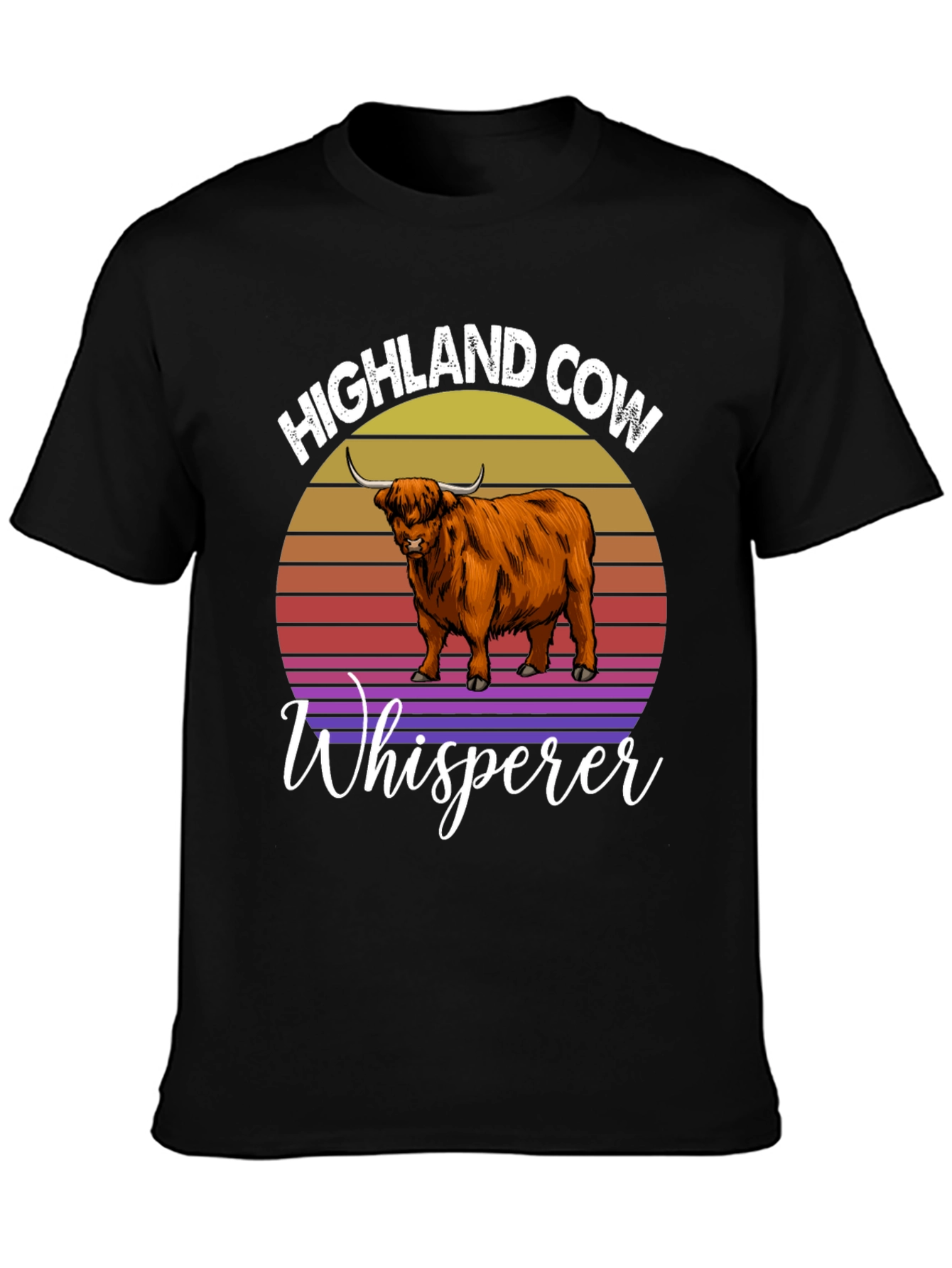 Highland Cow Whisperer Graphic T-Shirt
