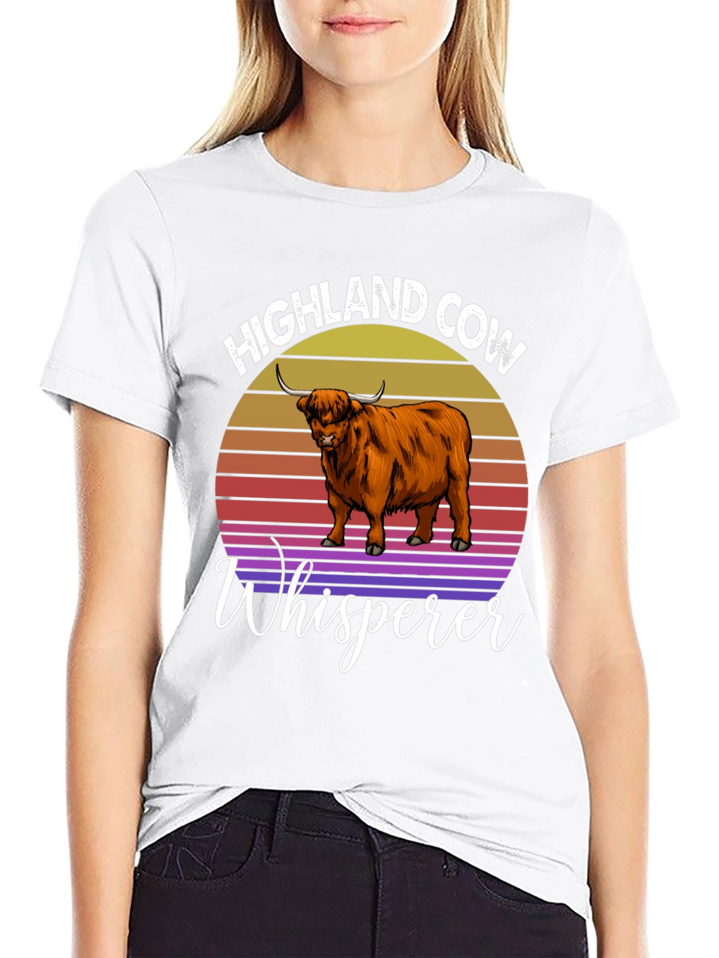 Highland Cow Whisperer Graphic T-Shirt