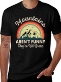 Funny Mountains Graphic T-Shirt